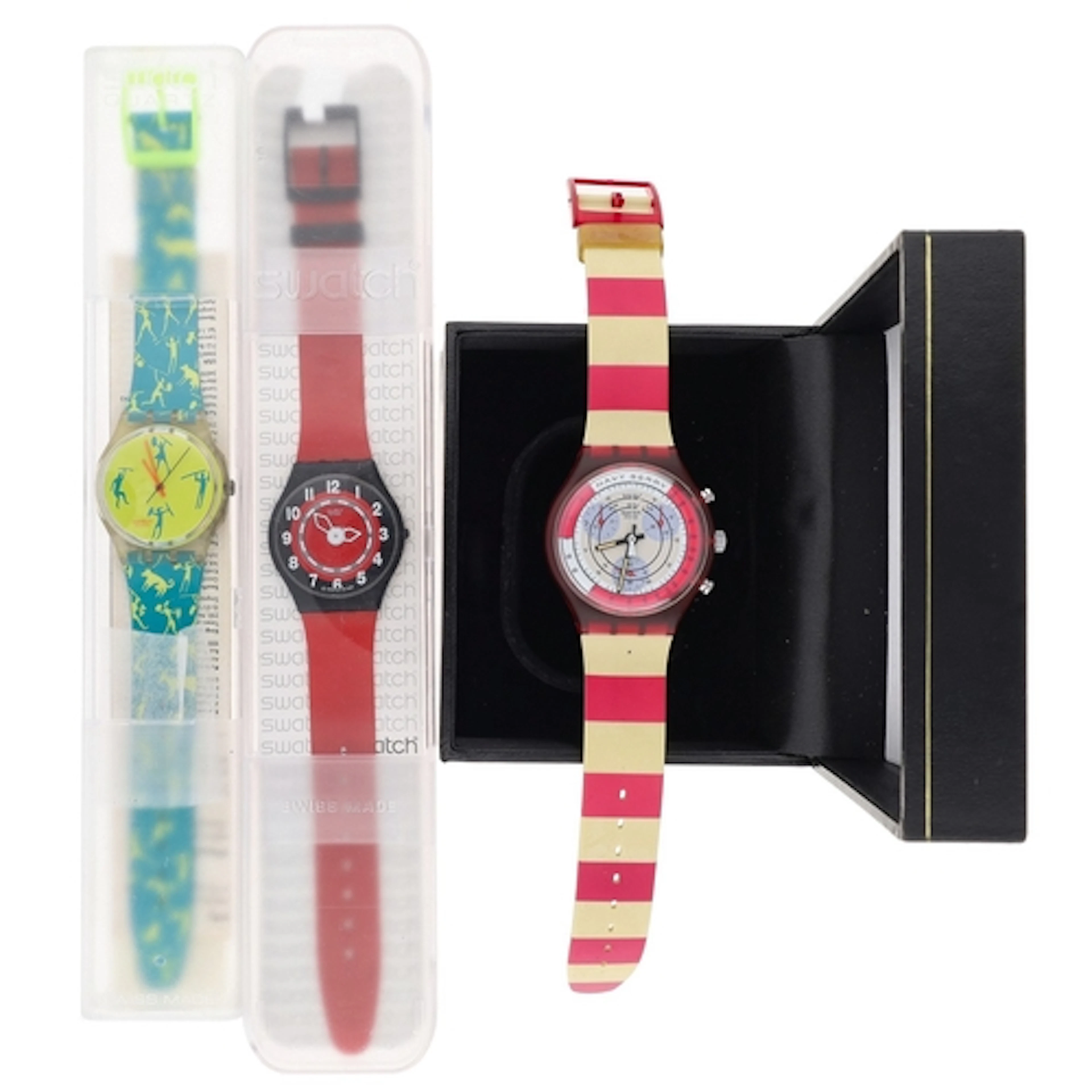 Swatch Navy Berry chronograph wristwatch, quartz, 37mm; toge...