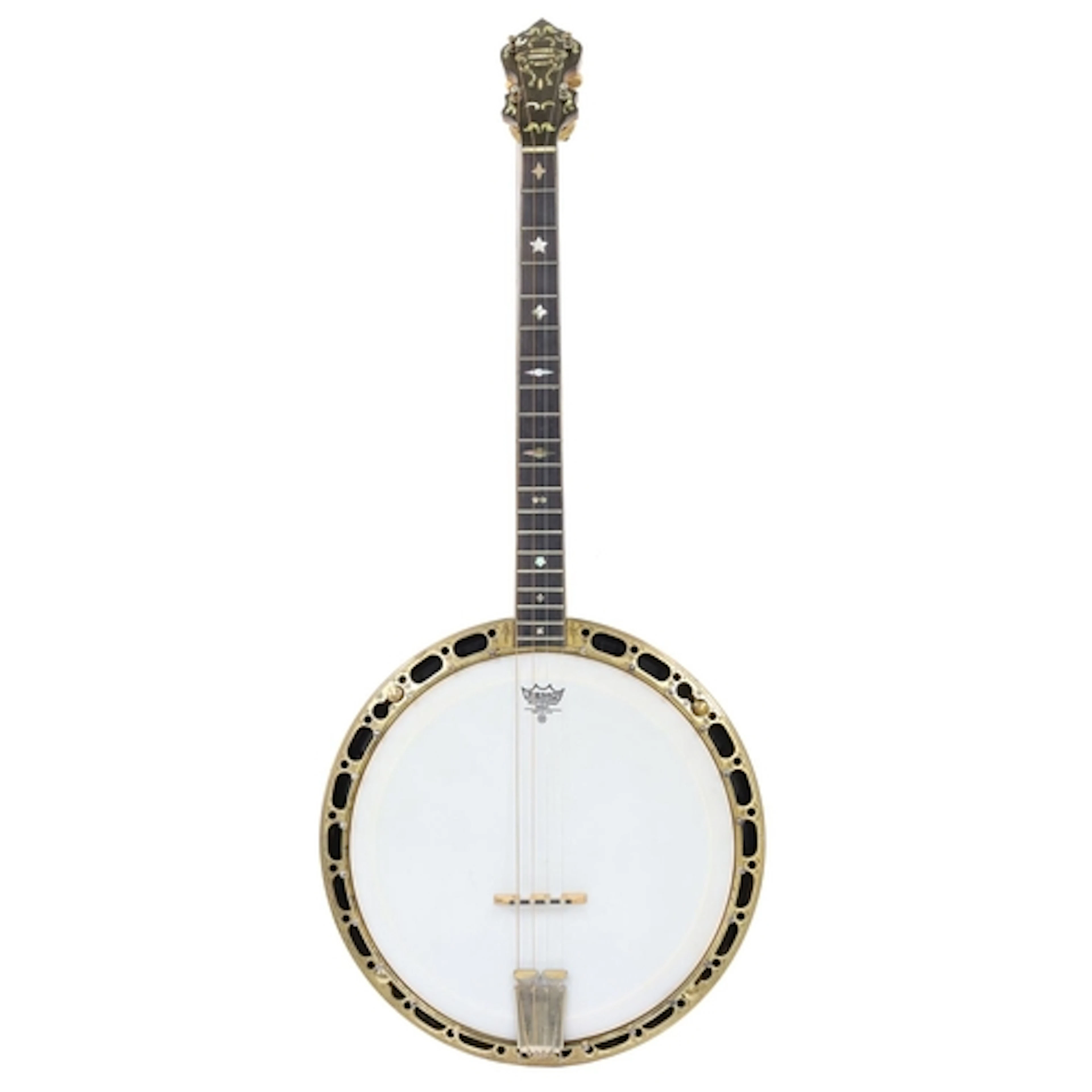 Guarnierius Style O tenor banjo, bearing the maker's coloure...