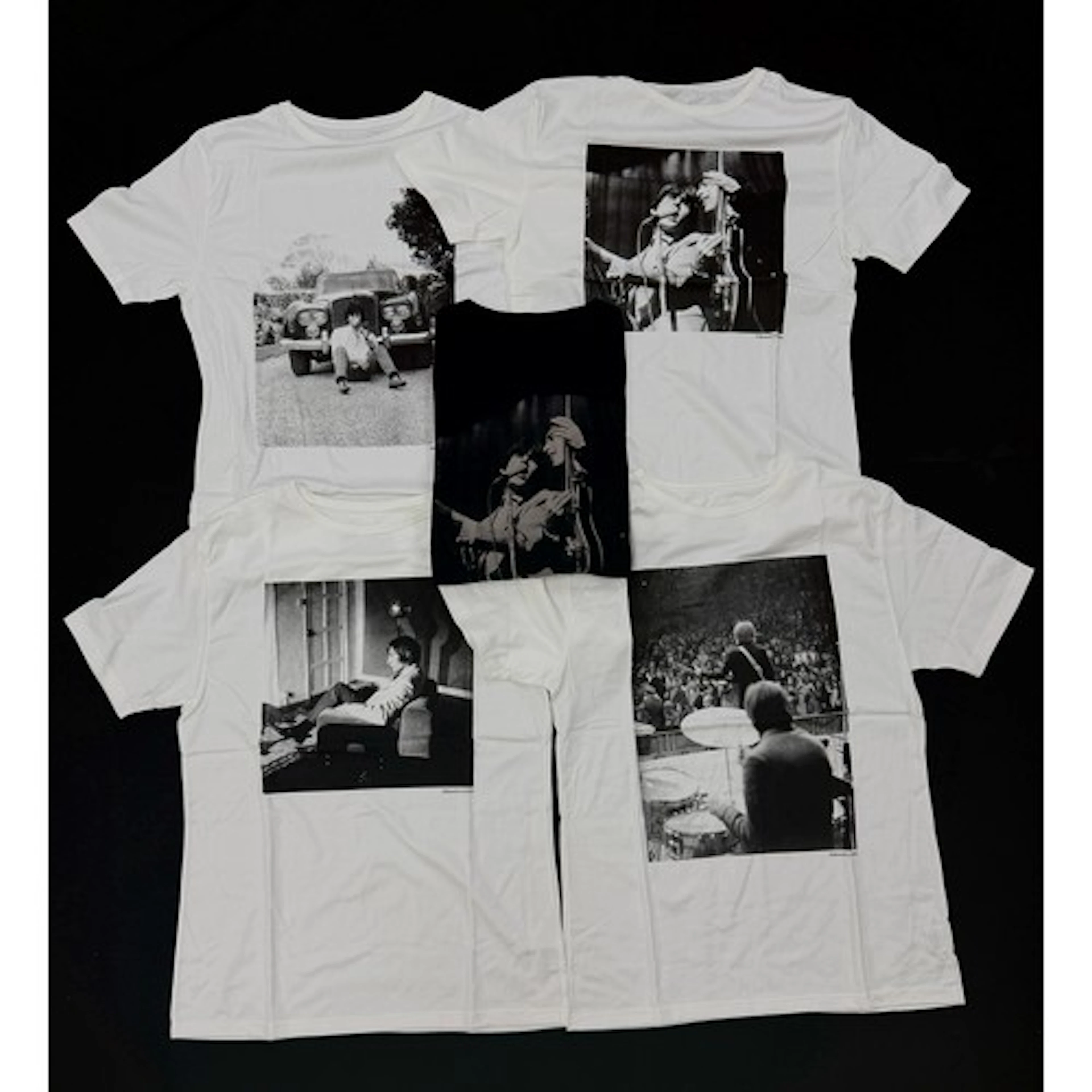 The Rolling Stones - Five rare T-shirts, each printed with i...