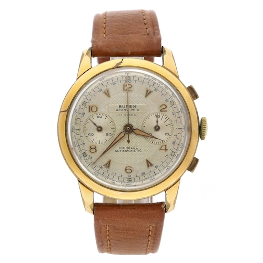 Buren Grand Prix Chronograph gold plated and stainless steel...