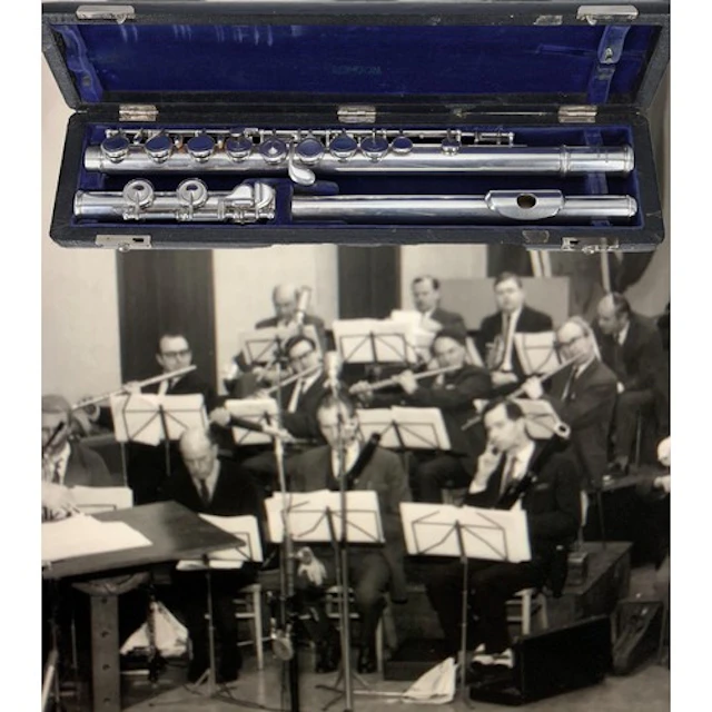 Fine solid silver flute by Albert Cooper stamped A.K. Cooper...