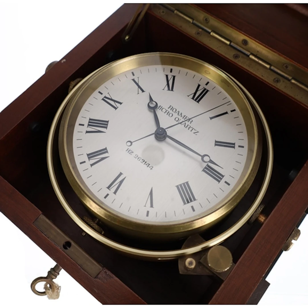 Roamer Micro Quartz HZ 262144 marine chronometer, 4" silvere...