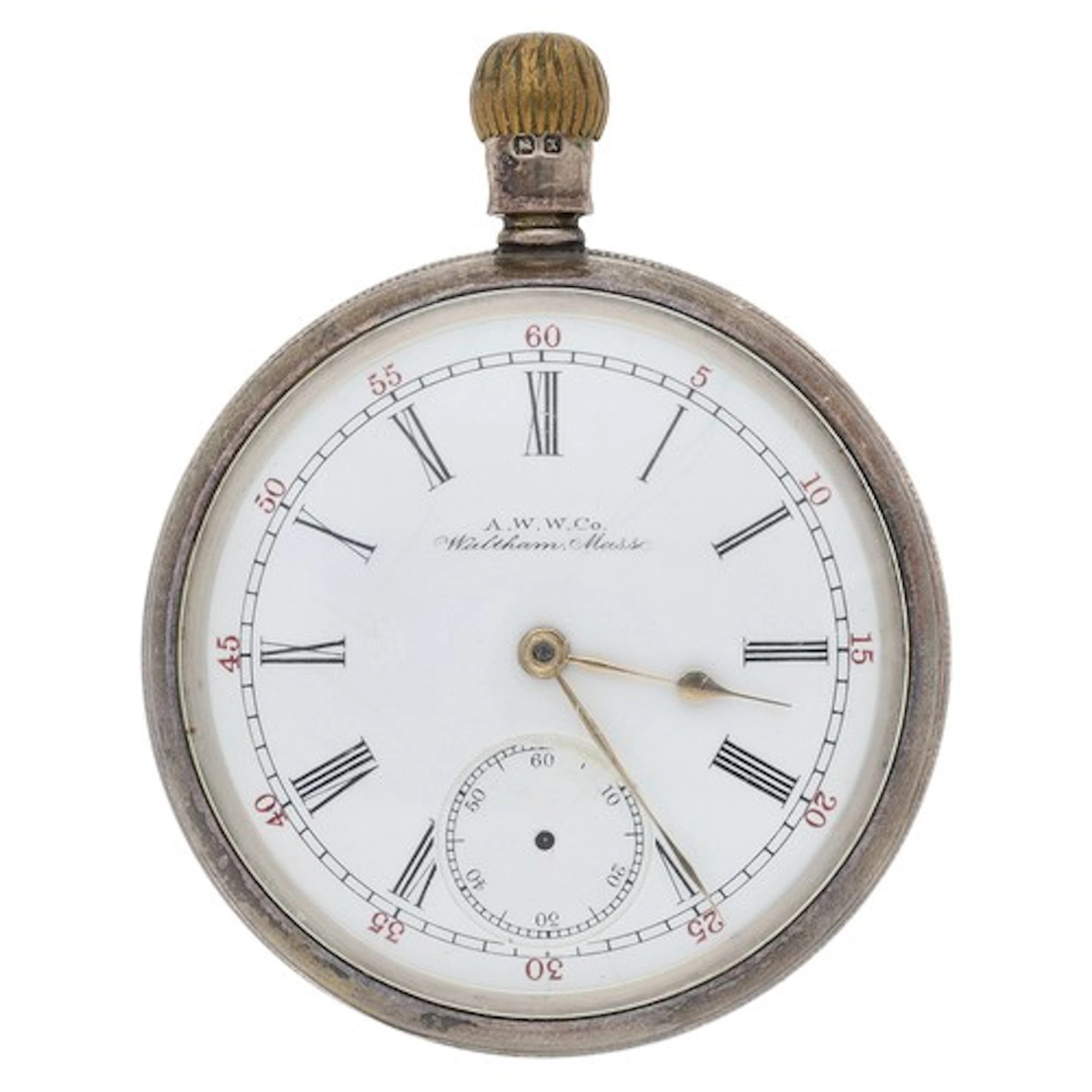 American Waltham 'Riverside' silver lever pocket watch, seri...