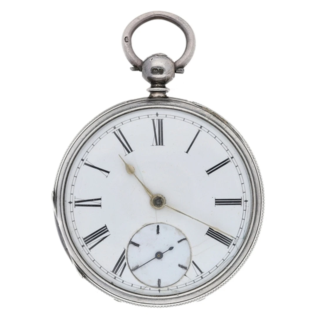 Victorian silver fusee lever pocket watch, Chester 1872, uns...