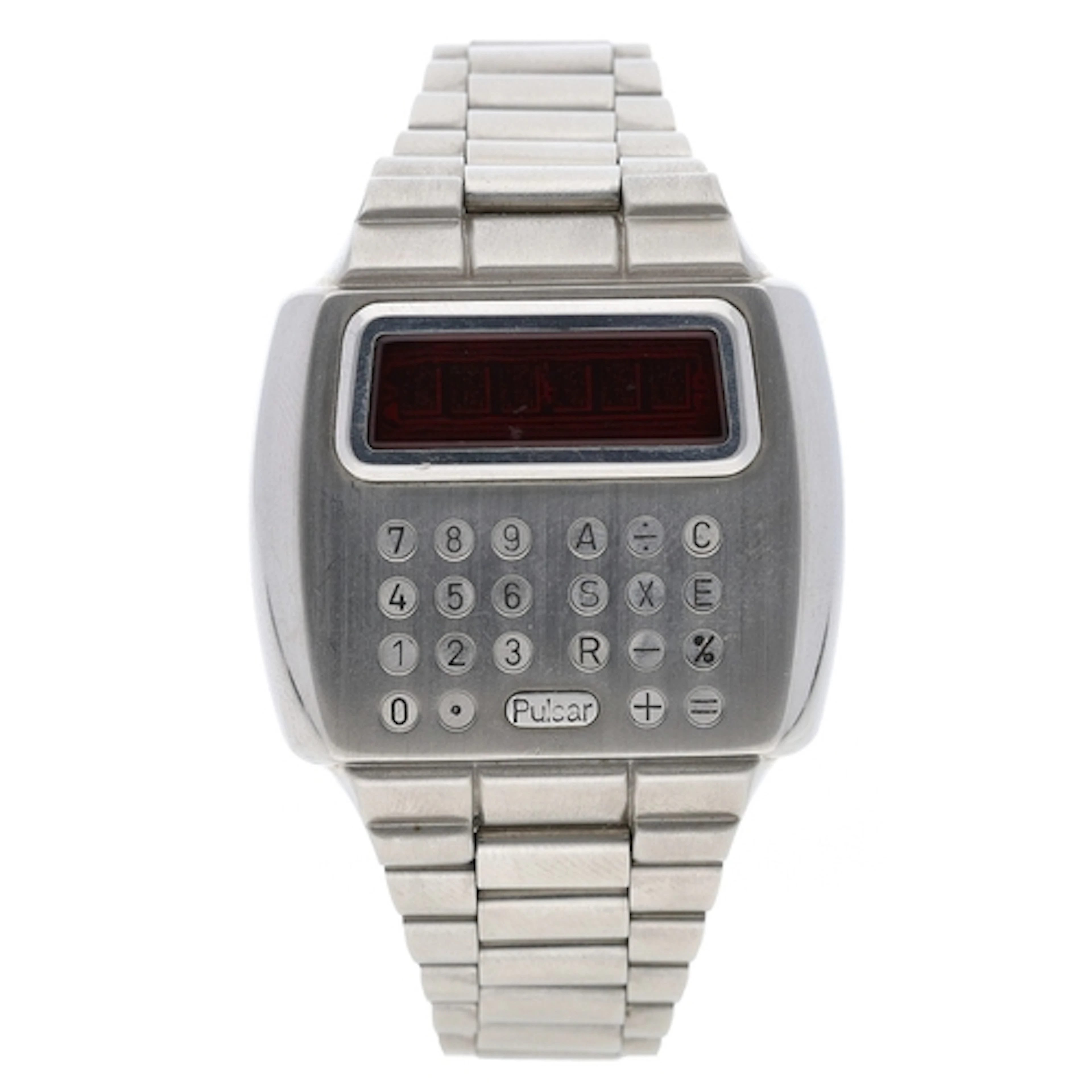 Rare Pulsar Time Computer digital LED stainless steel gentle...