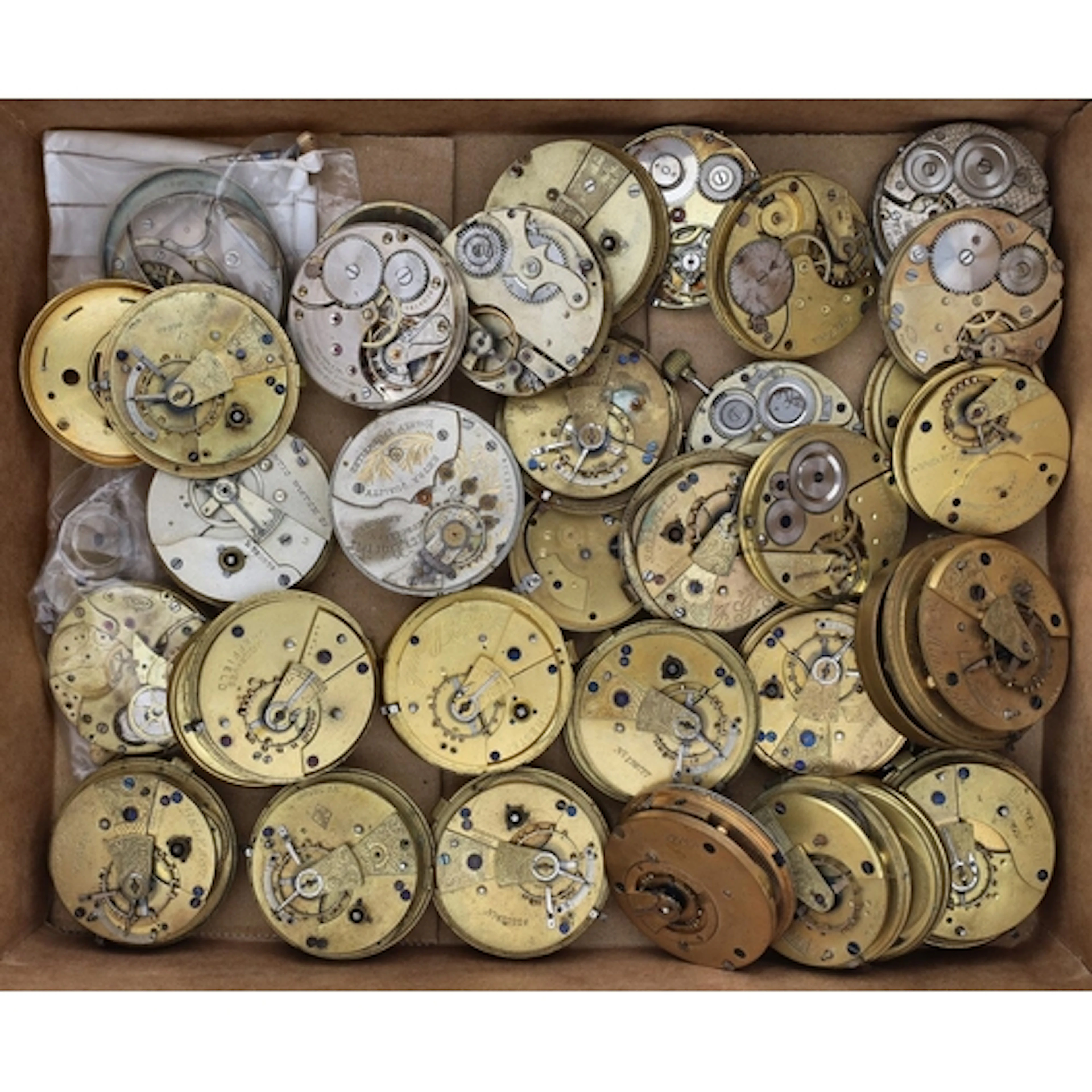 Quantity of lever pocket watch movements to include makers A...