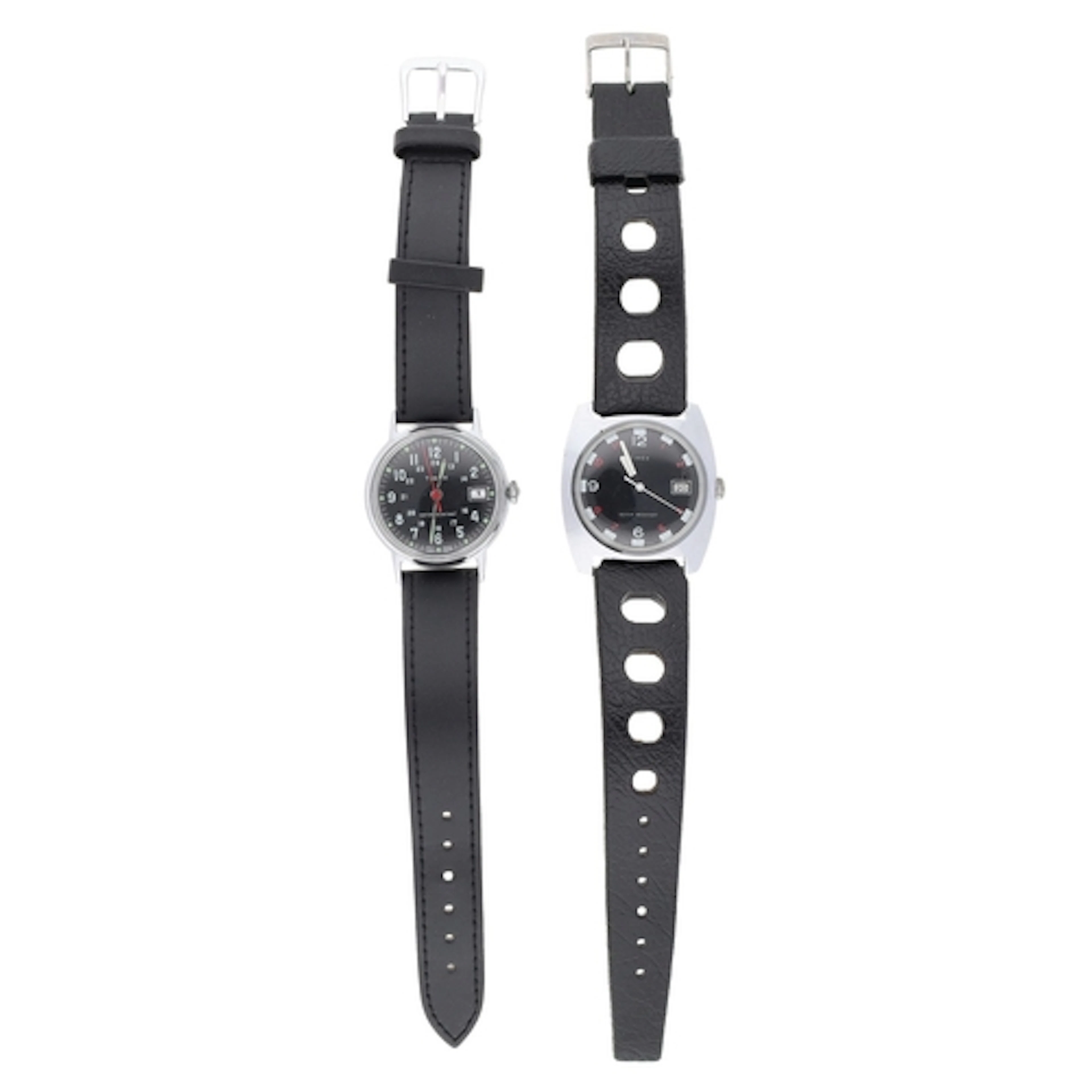 Timex gentleman's wristwatch, black dial, modern black Tropi...