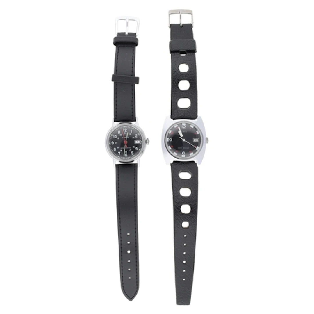Timex gentleman's wristwatch, black dial, modern black Tropi...