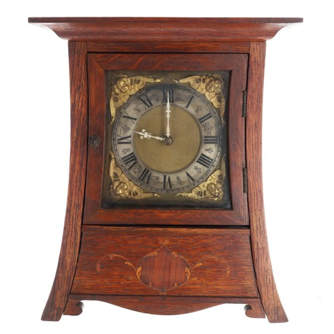 Interesting Eureka electric oak cased mantel clock, no. 5173...