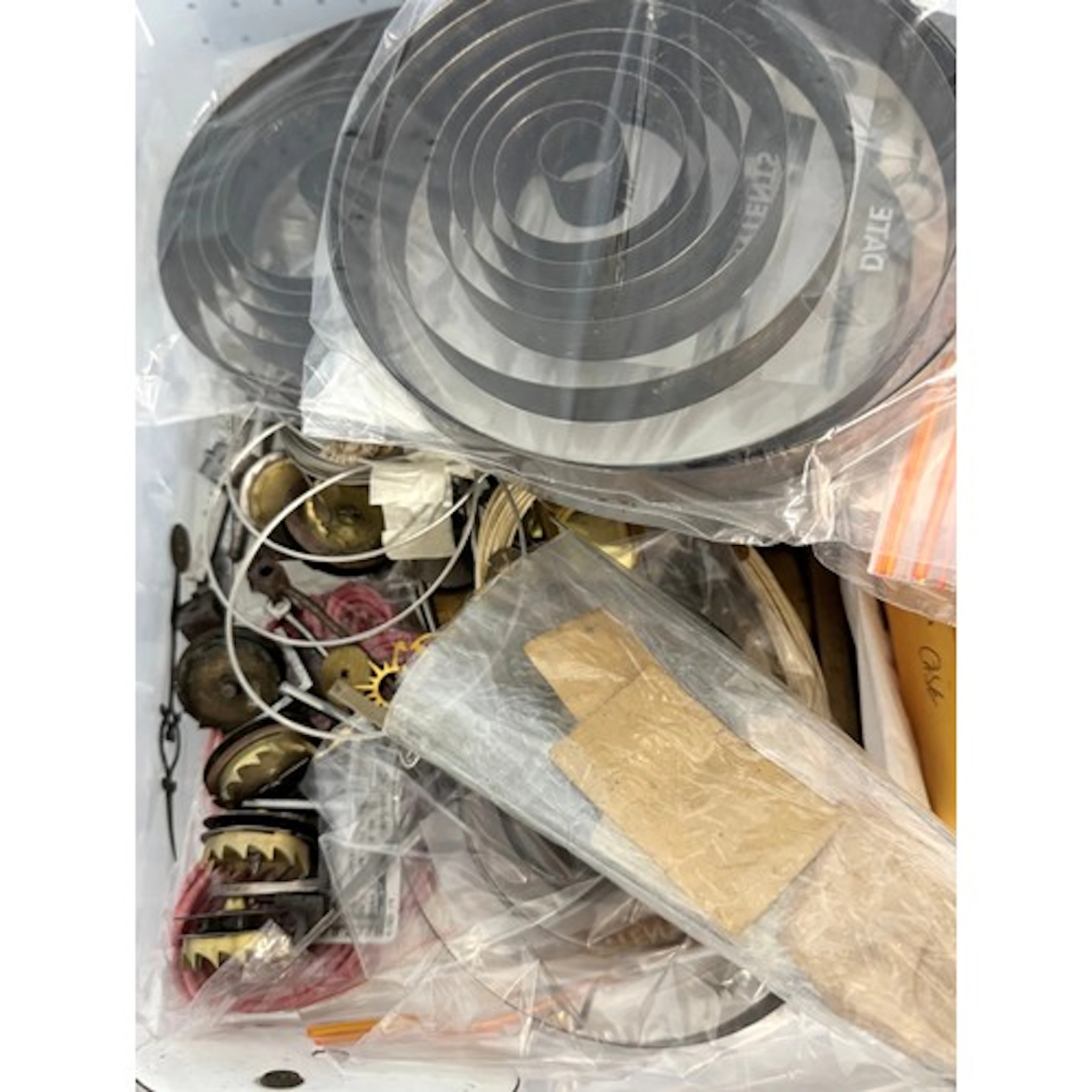 Selection of assorted clock parts and accessories, to includ...