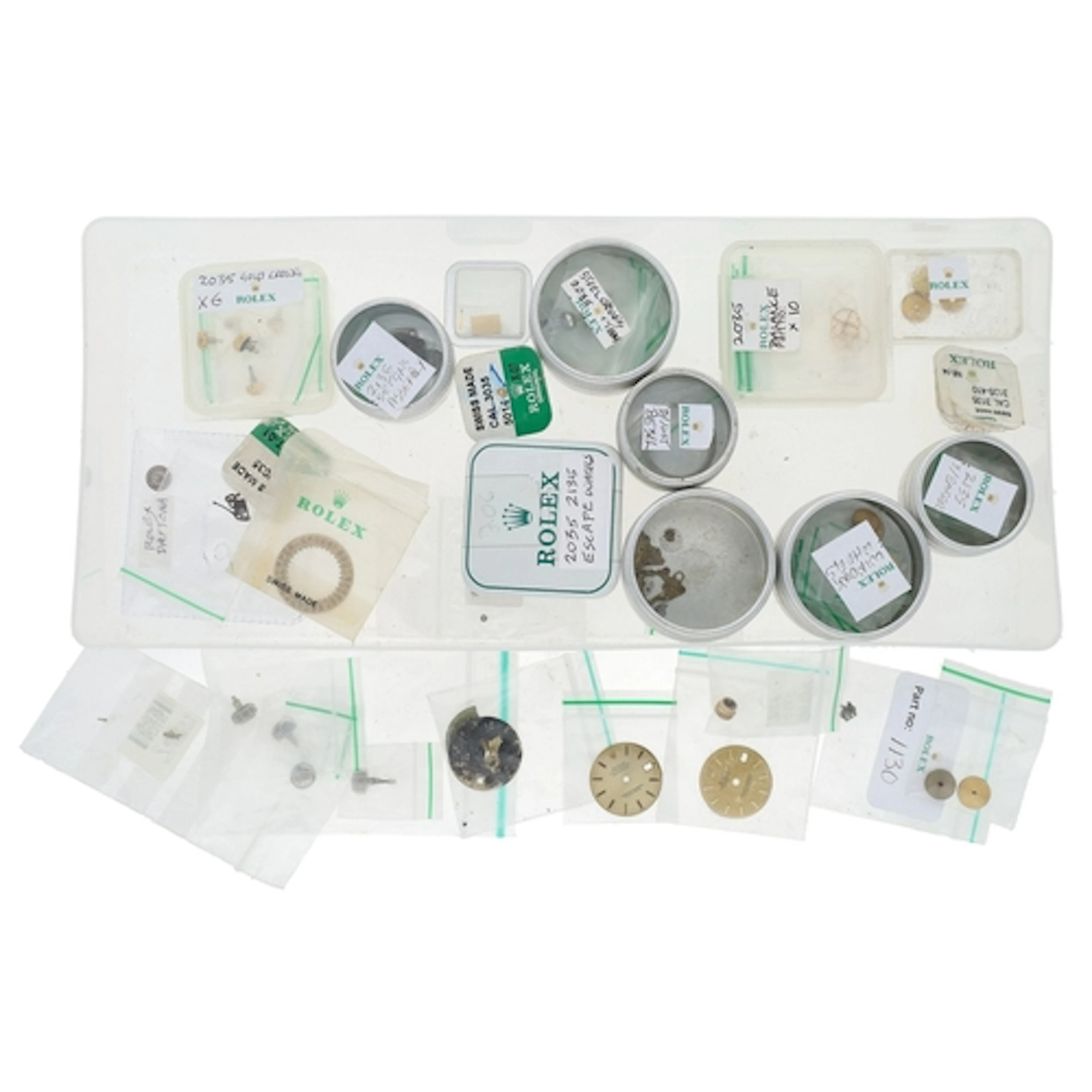 Rolex - quantity of assorted wristwatch parts to include win...