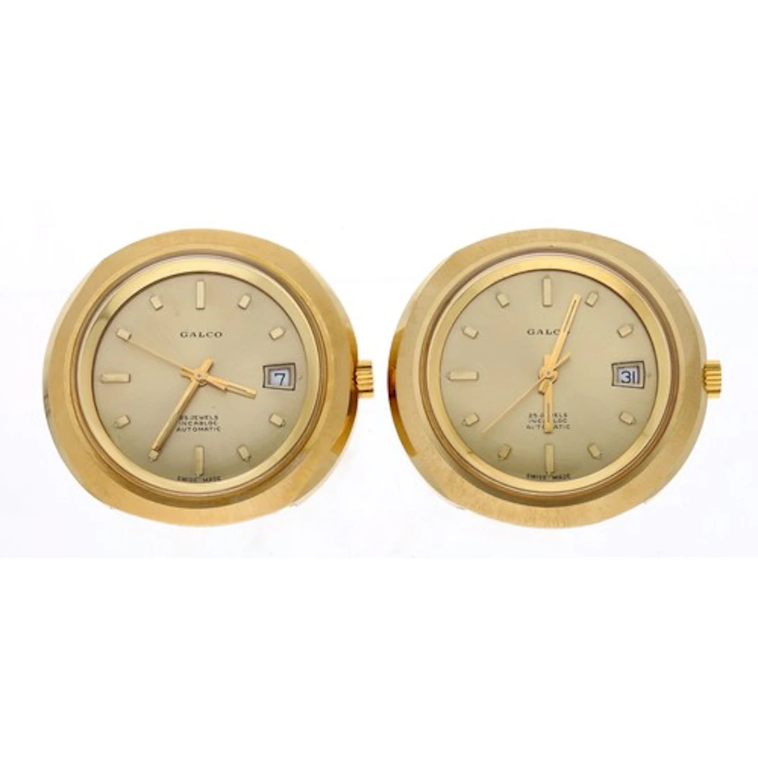 Two Galco automatic gold plated and stainless steel gentlema...