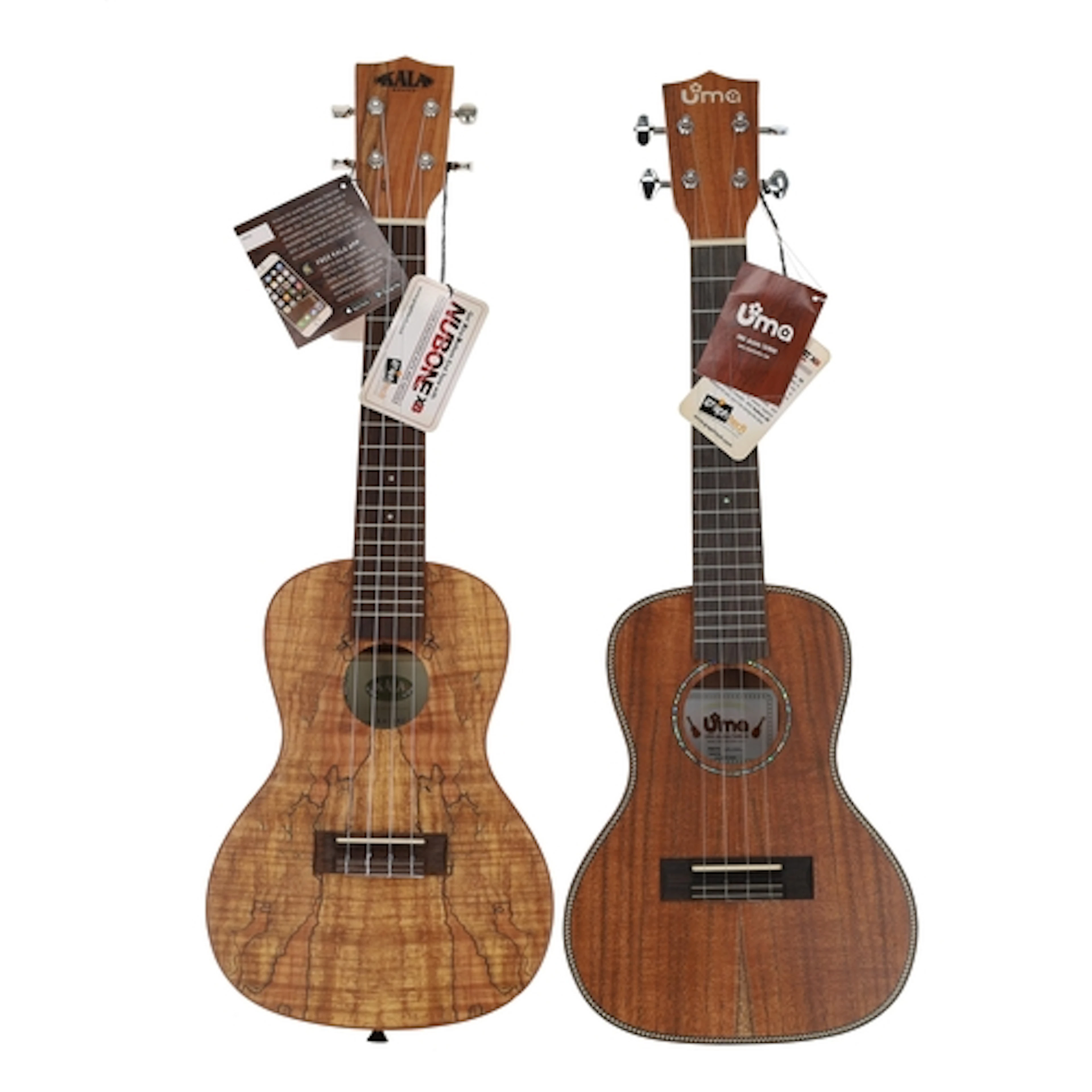 Kala KA-SMC spalted maple concert ukulele, labelled, no. 191...