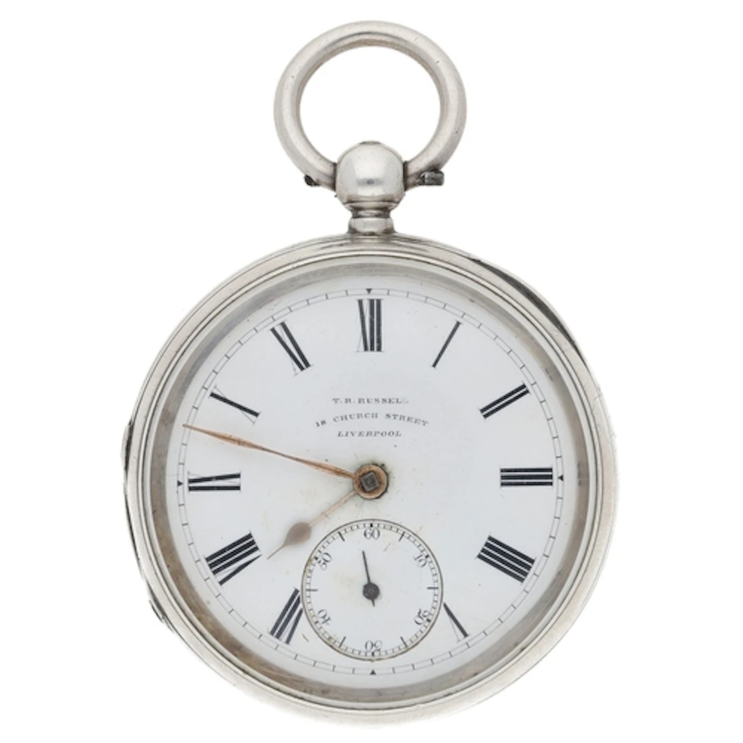 T.R. Russell, Liverpool - Victorian silver fusee lever pocke...