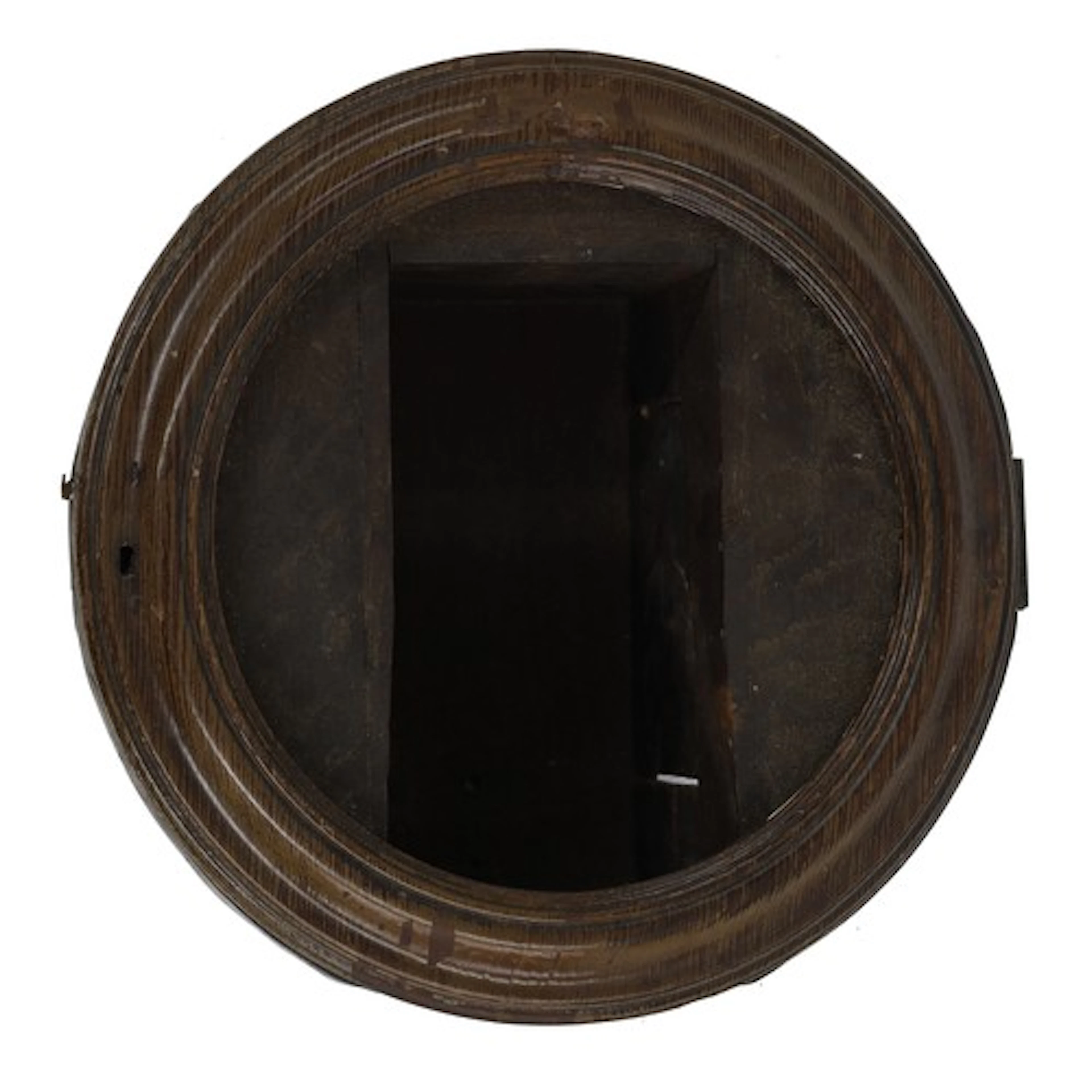 Georgian mahogany verge wall dial clock case with a painted ...