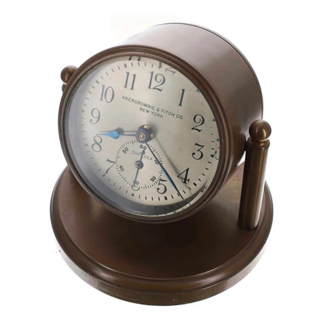 Chelsea Clock Co, Boston swivel patinated bronze desk clock ...