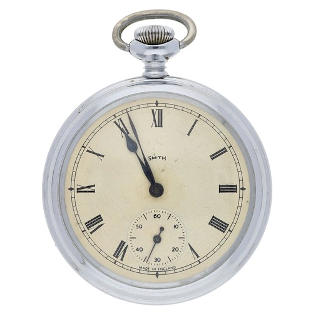 Smith chrome plated lever pocket watch, unsigned movement, s...