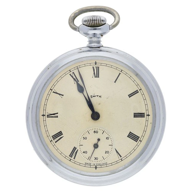 Smith chrome plated lever pocket watch, unsigned movement, s...