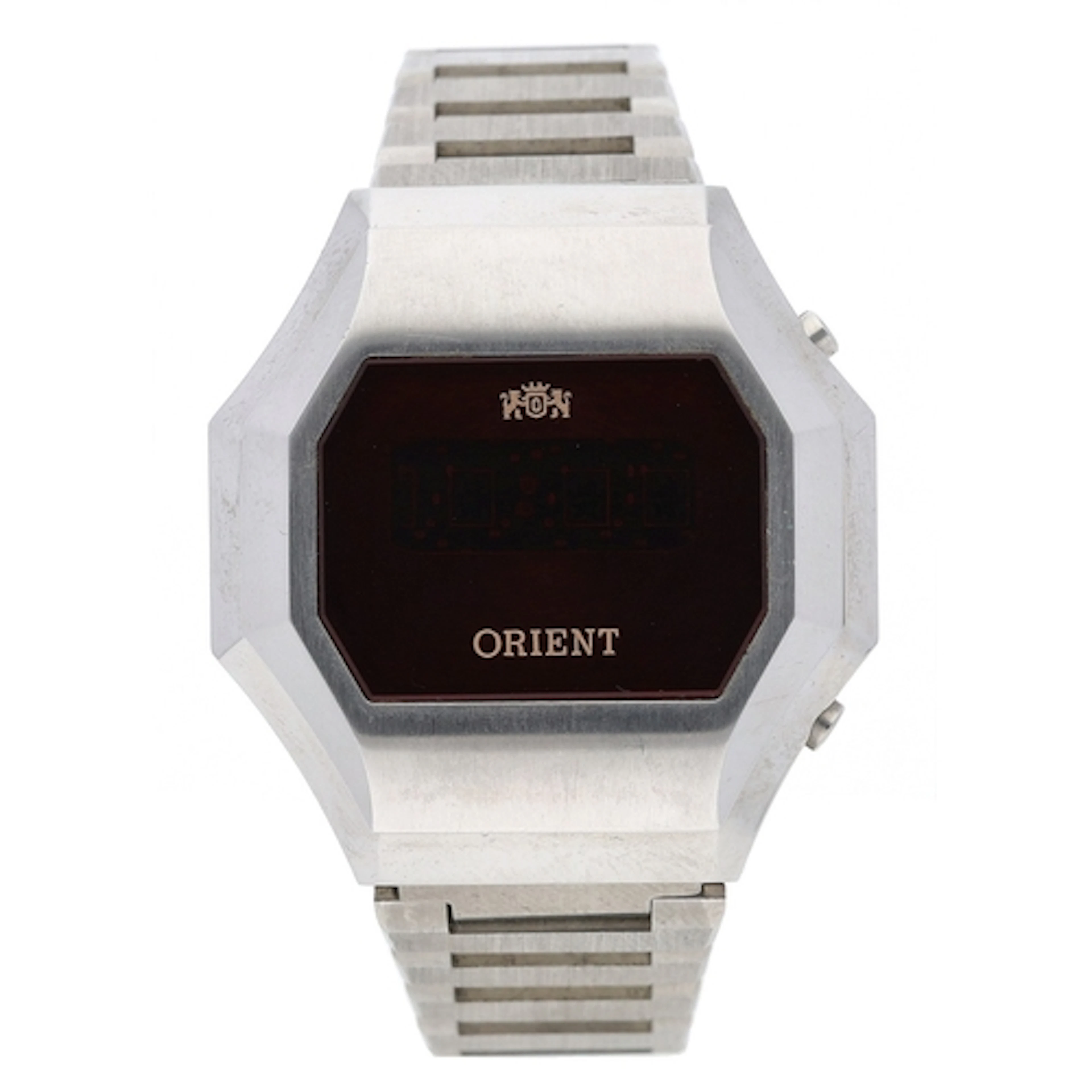 Rare Orient 'Touchtron' digital LED stainless steel gentlema...