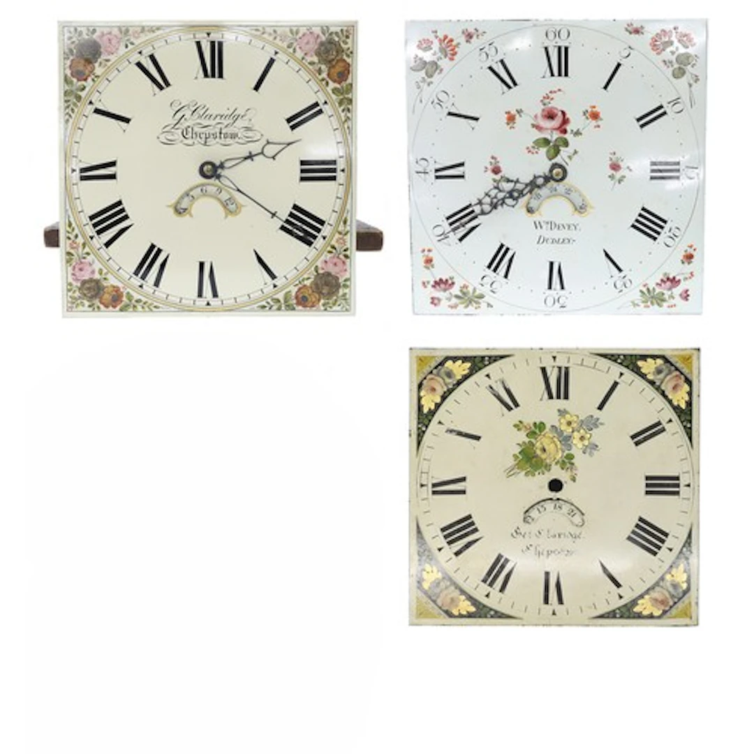 Thirty hour 12" square painted dial longcase clock movement,...