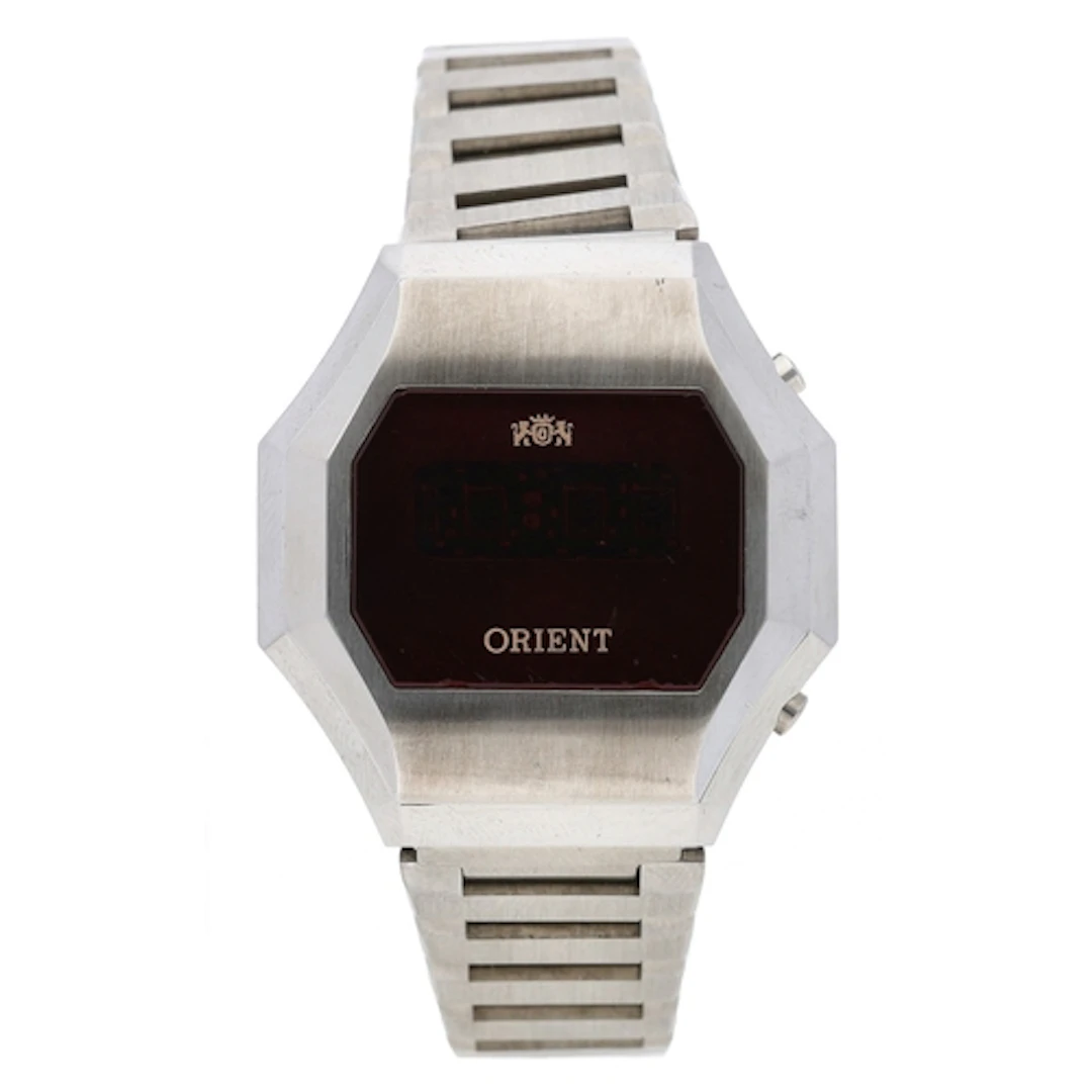 Rare Orient 'Touchtron' digital LED stainless steel gentlema...