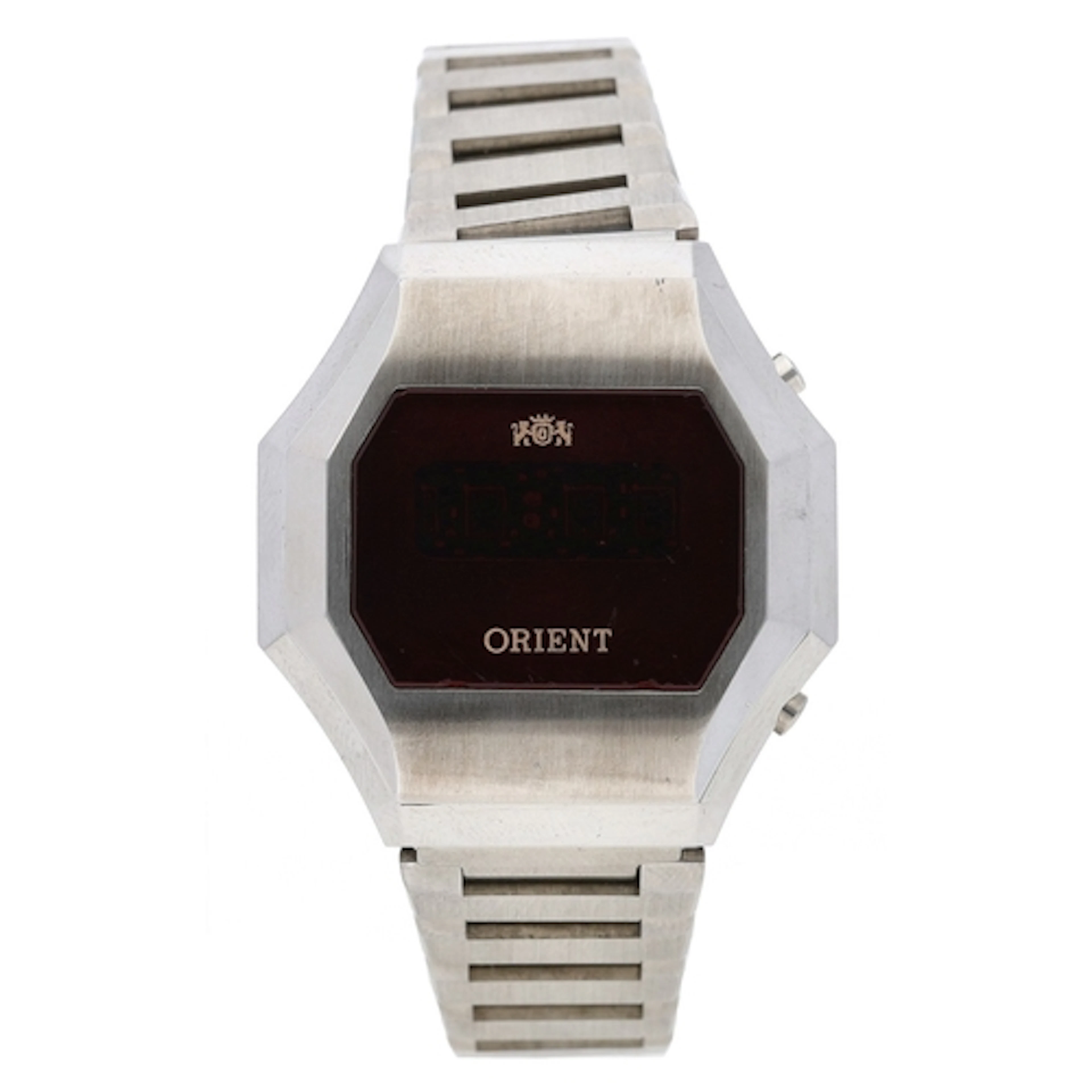 Rare Orient 'Touchtron' digital LED stainless steel gentlema...