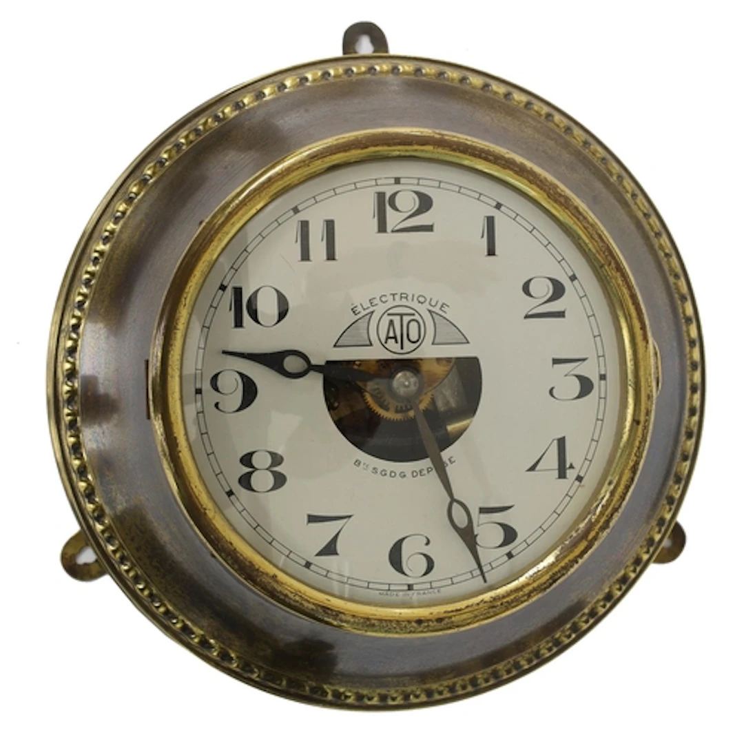 Léon Hatot ATO electric quarter seconds wall clock, serial n...