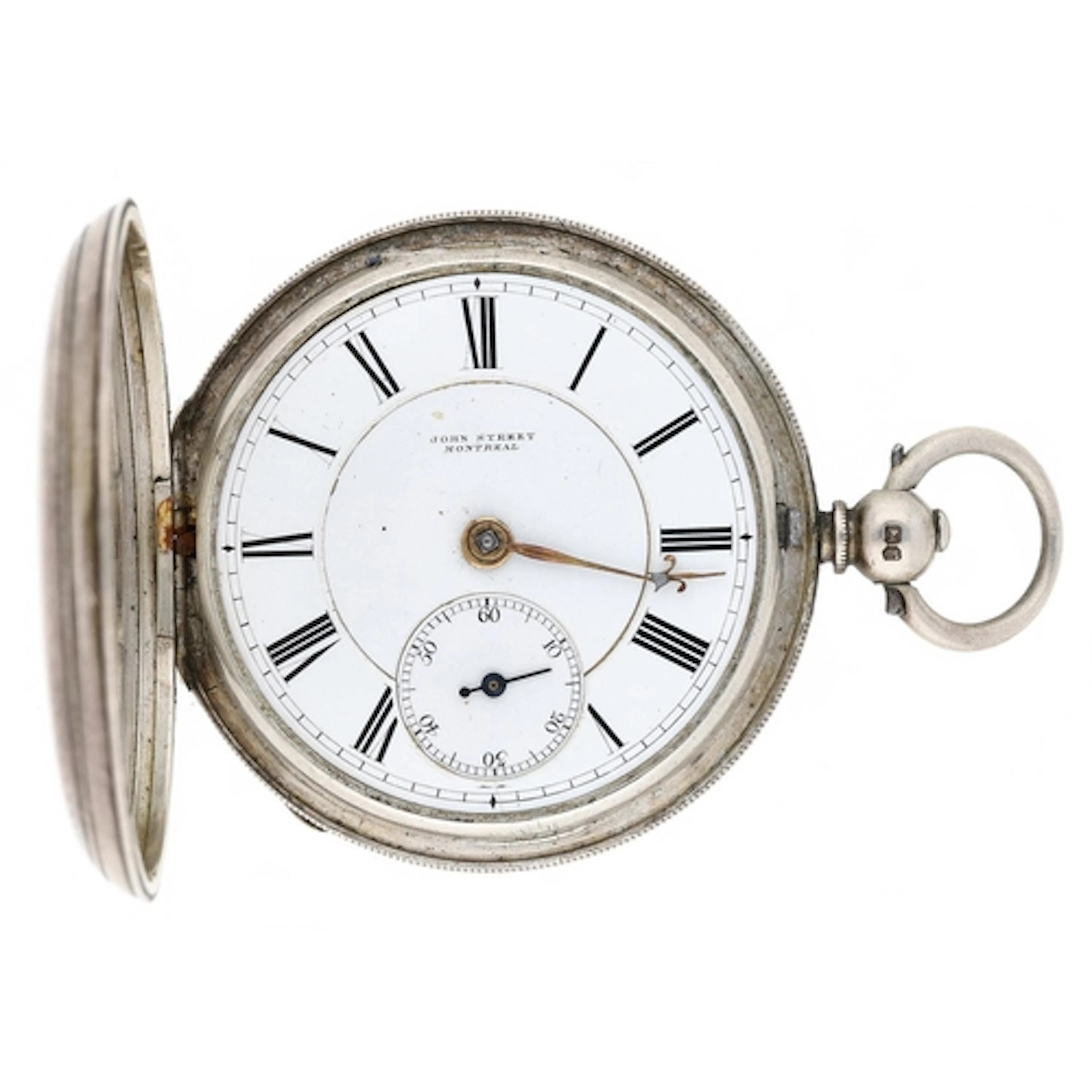 John Street, Montreal - silver fusee lever hunter pocket wat...