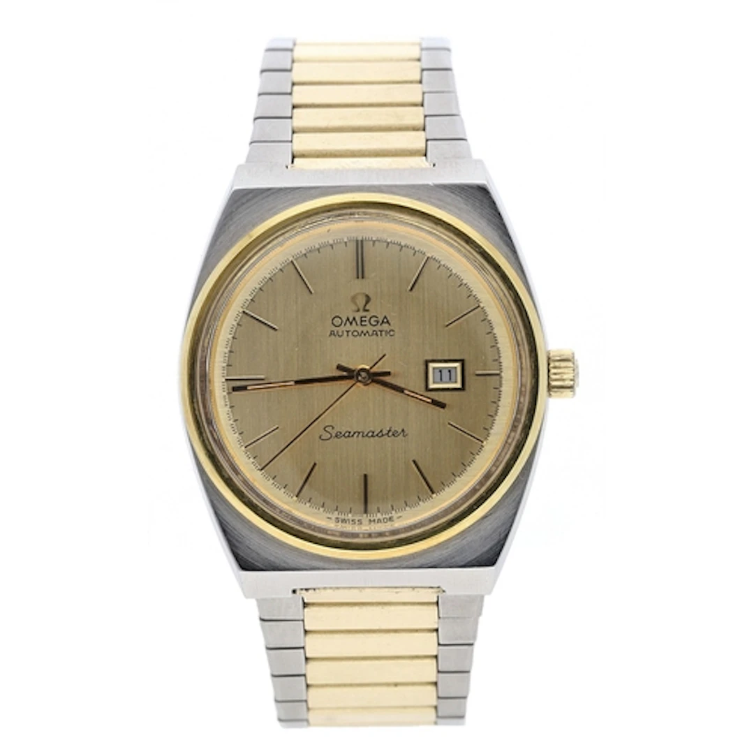 Omega Seamaster automatic mid-size gold and stainless steel ...