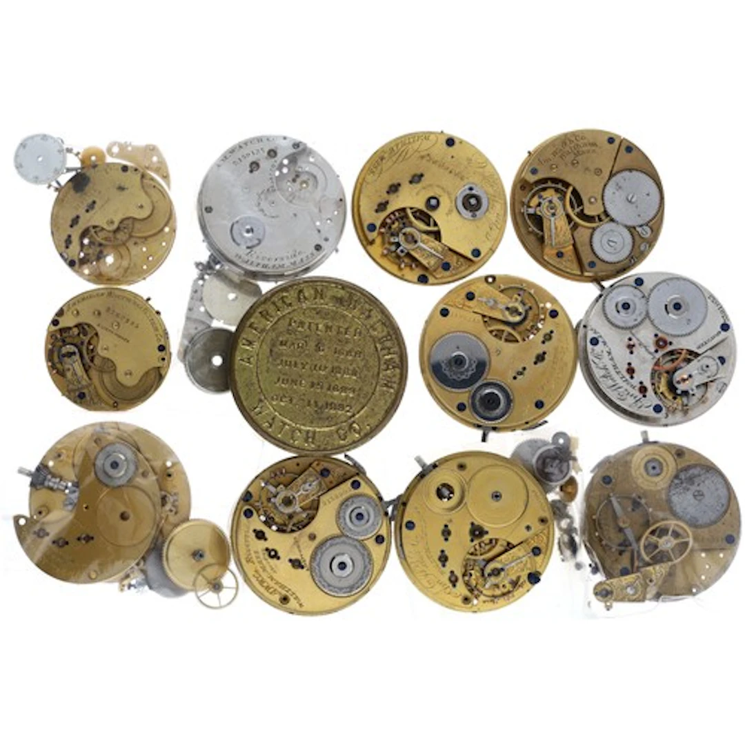 Quantity of American Waltham pocket watch movements to inclu...