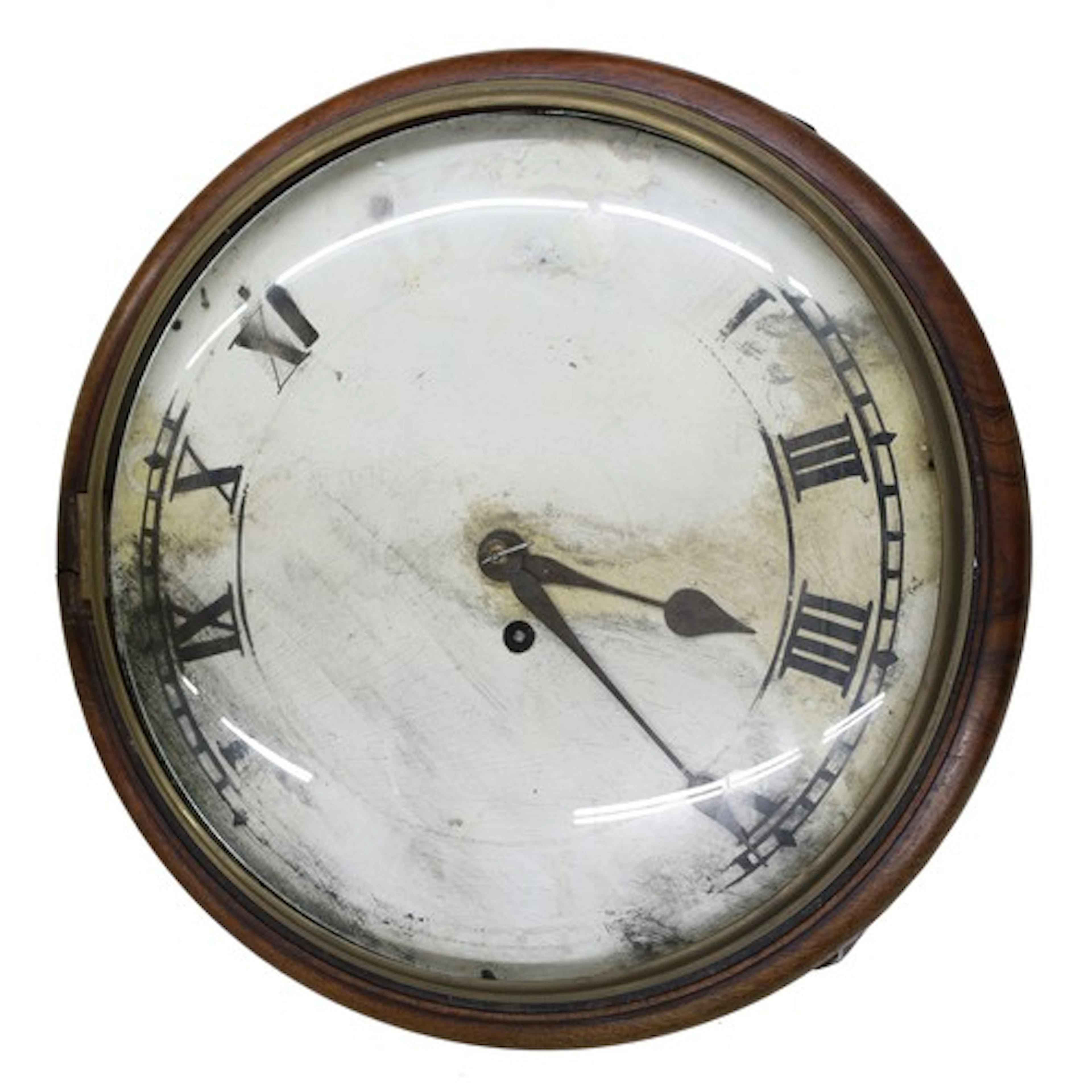Early 19th century mahogany single fusee wall dial clock for...