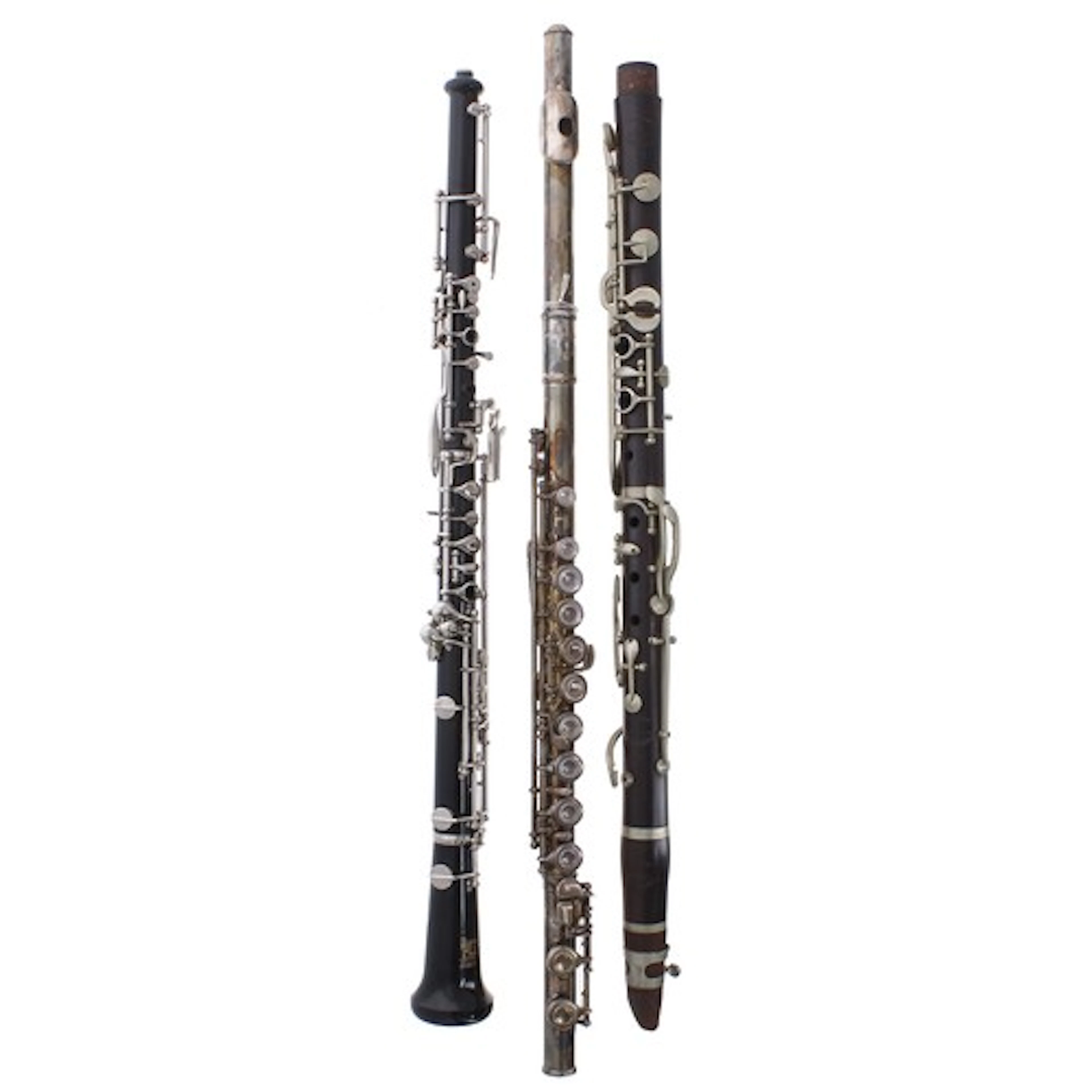 Silver plated flute stamped James Galway U.S.A., case; toget...