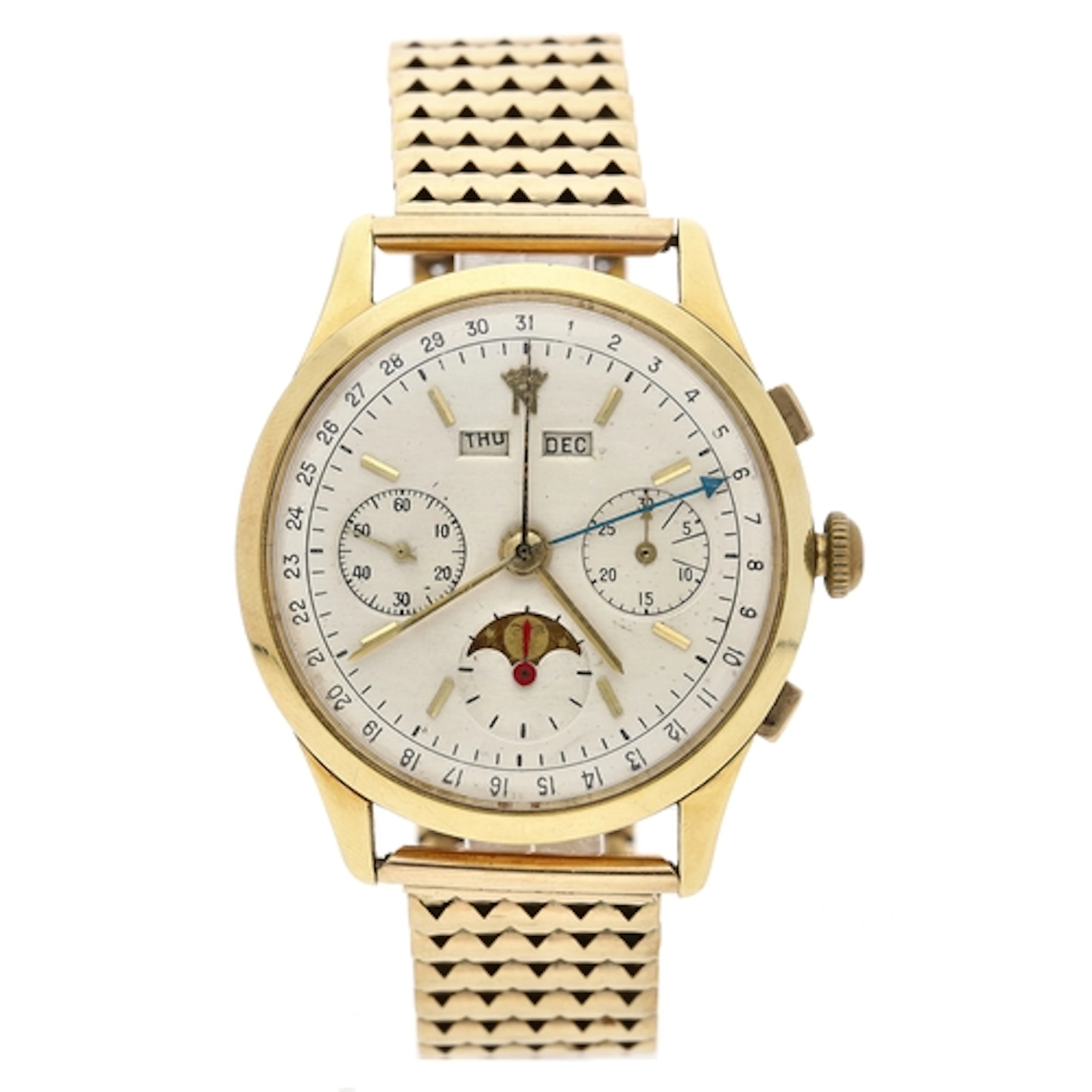 Nicolet 18ct Calendar Chronograph gentleman's wristwatch, im...