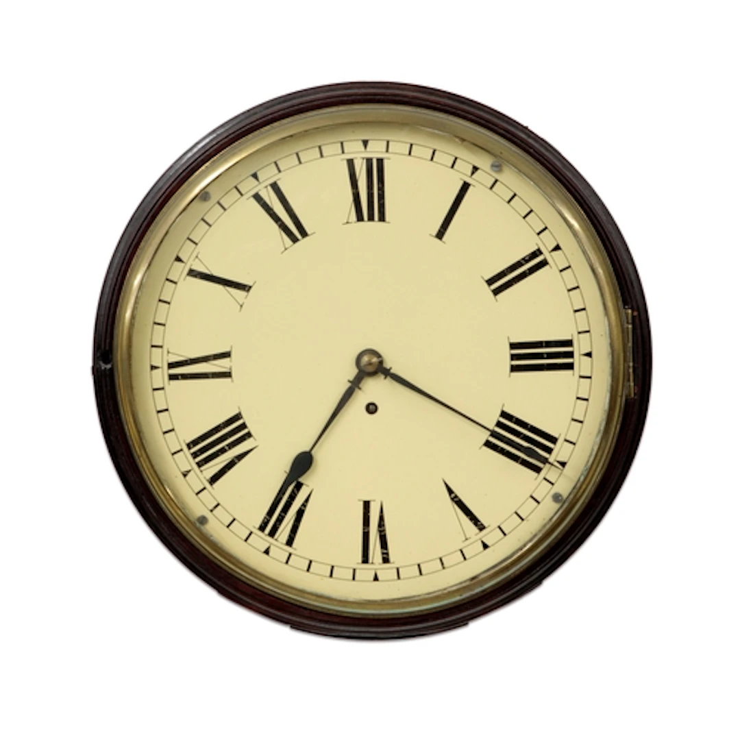 19th century mahogany single fusee wall clock timepiece, the...