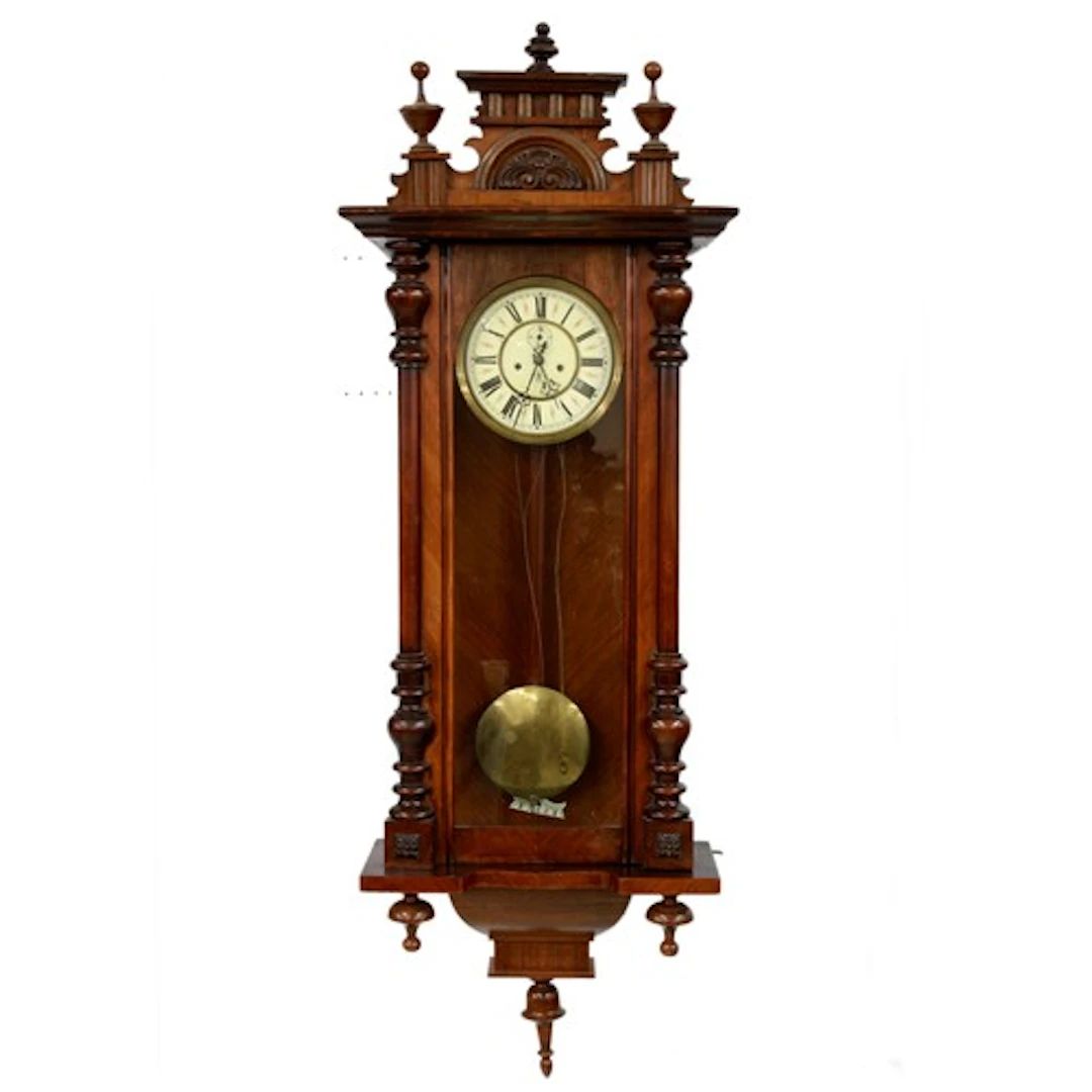 Vienna Gustav Becker double weight regulator wall clock, the...