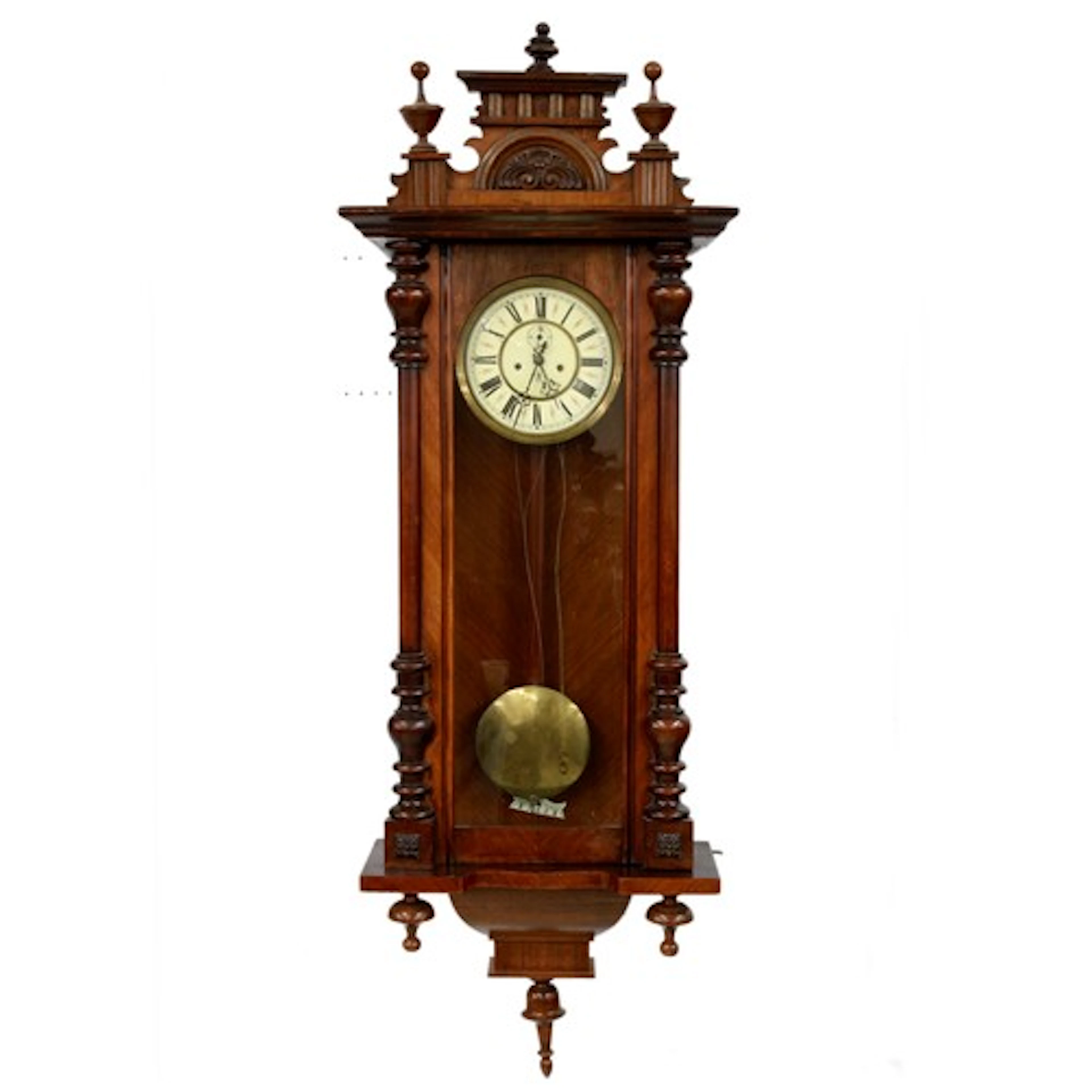 Vienna Gustav Becker double weight regulator wall clock, the...