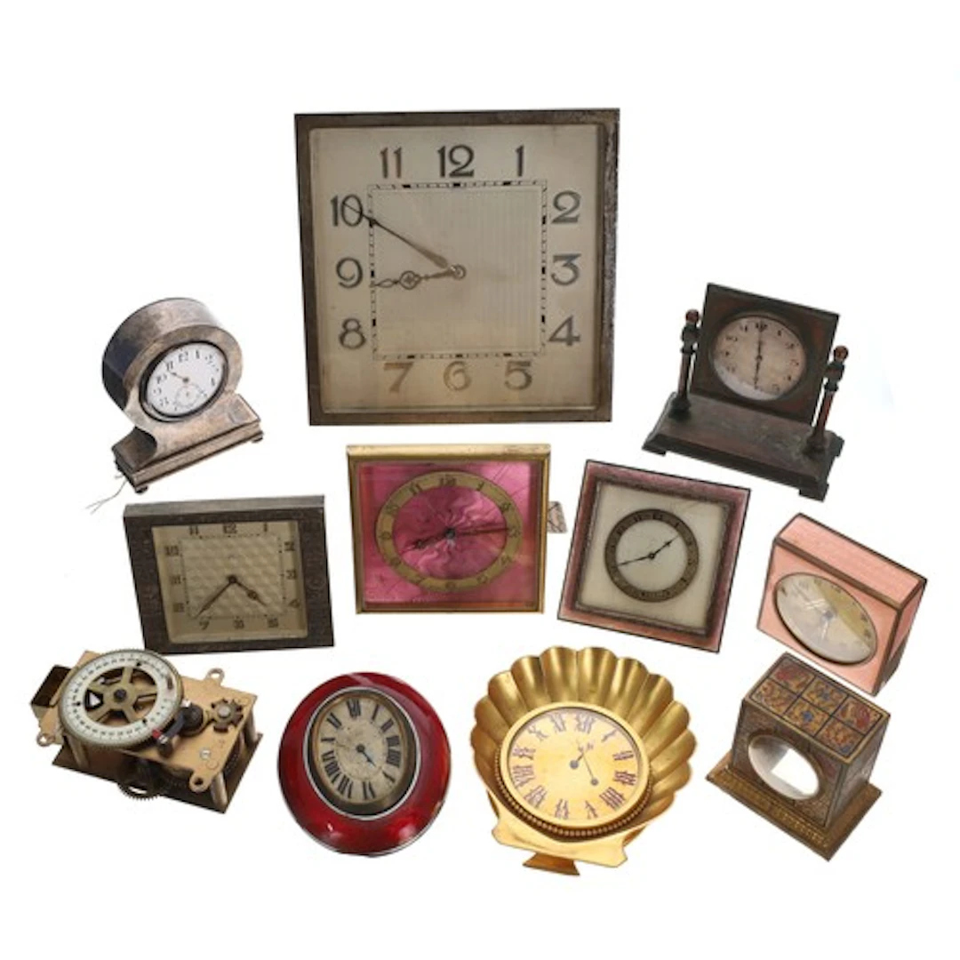Collection of assorted travel and boudoir clocks principally...