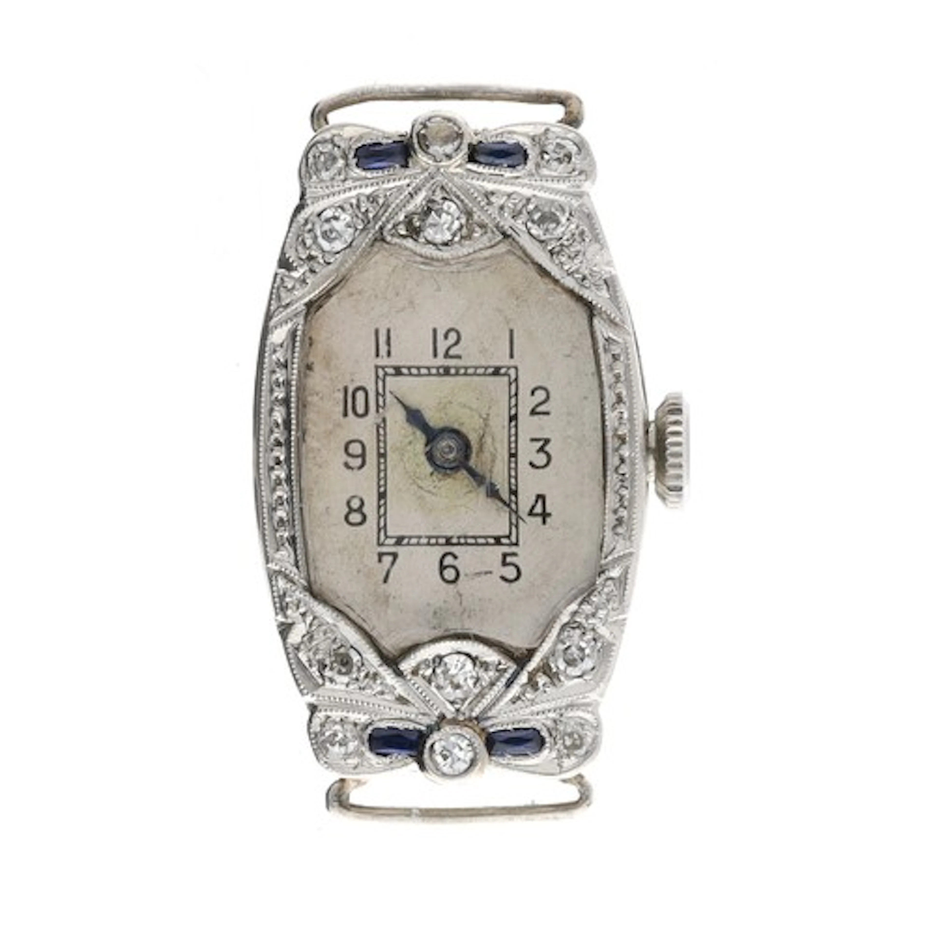 1920s platinum sapphire and diamond set lady's cocktail wris...