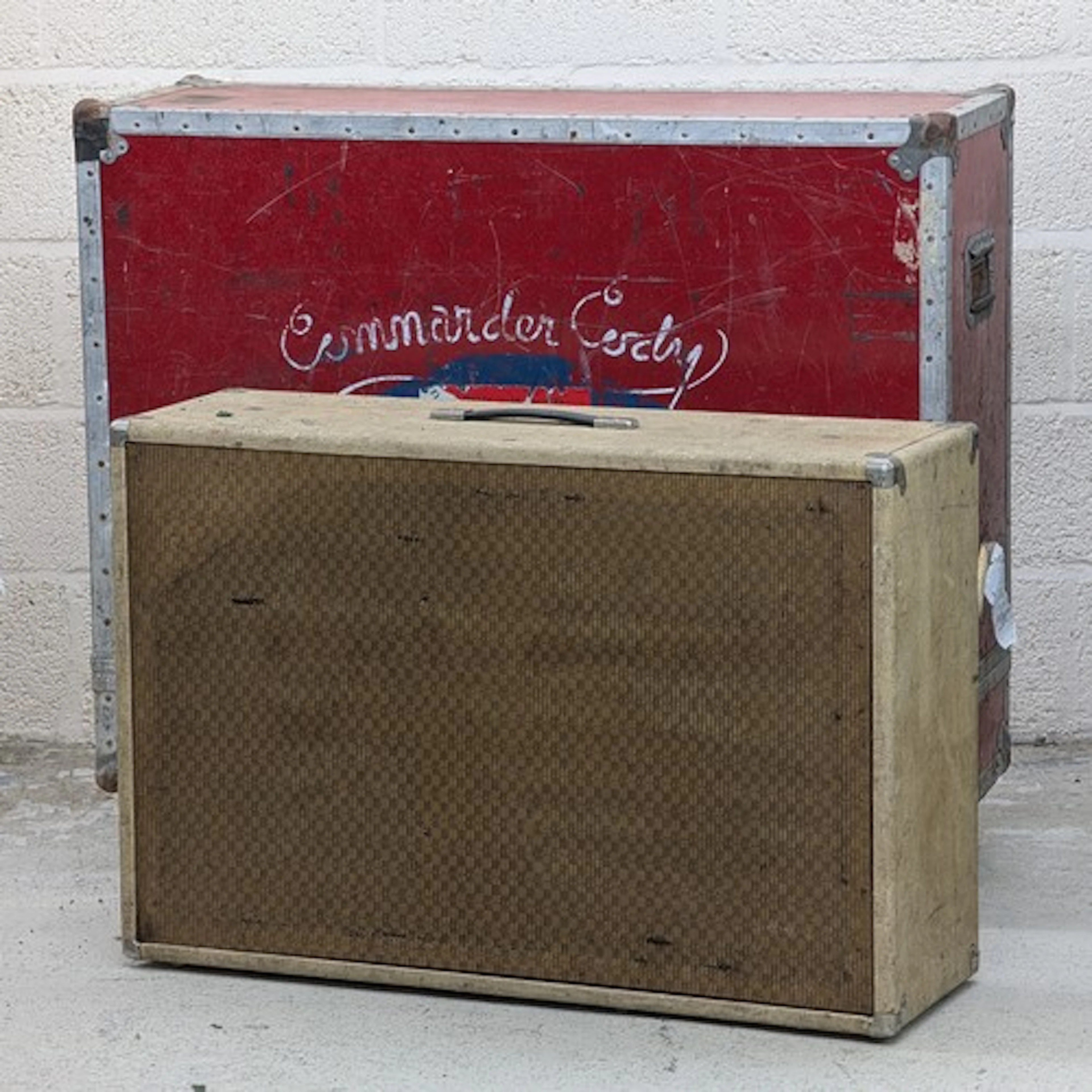 Early 1960s Fender Bassman 2x15 speaker cabinet, fitted with...