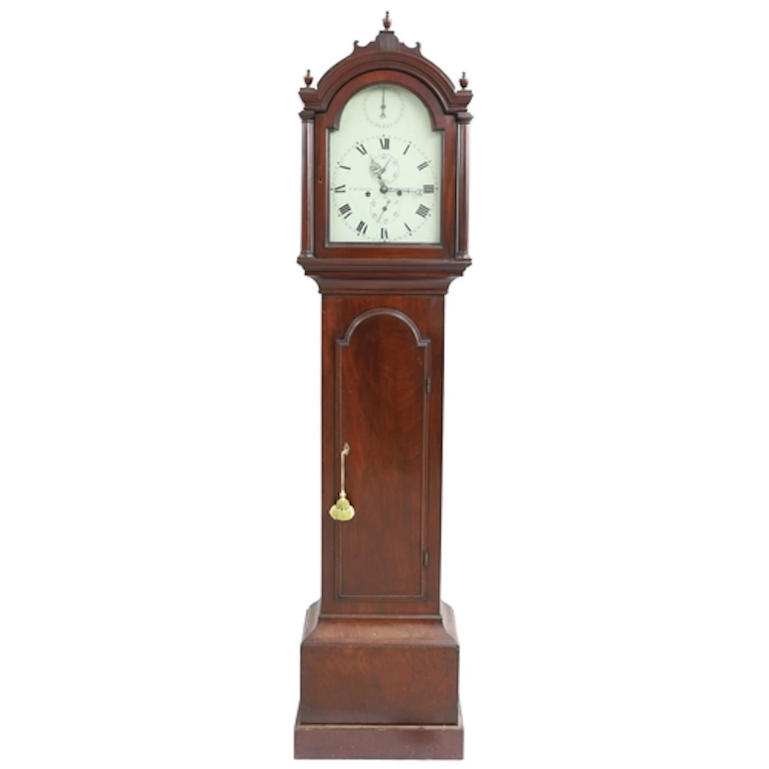 Small 19th century mahogany eight day longcase clock, the 12...