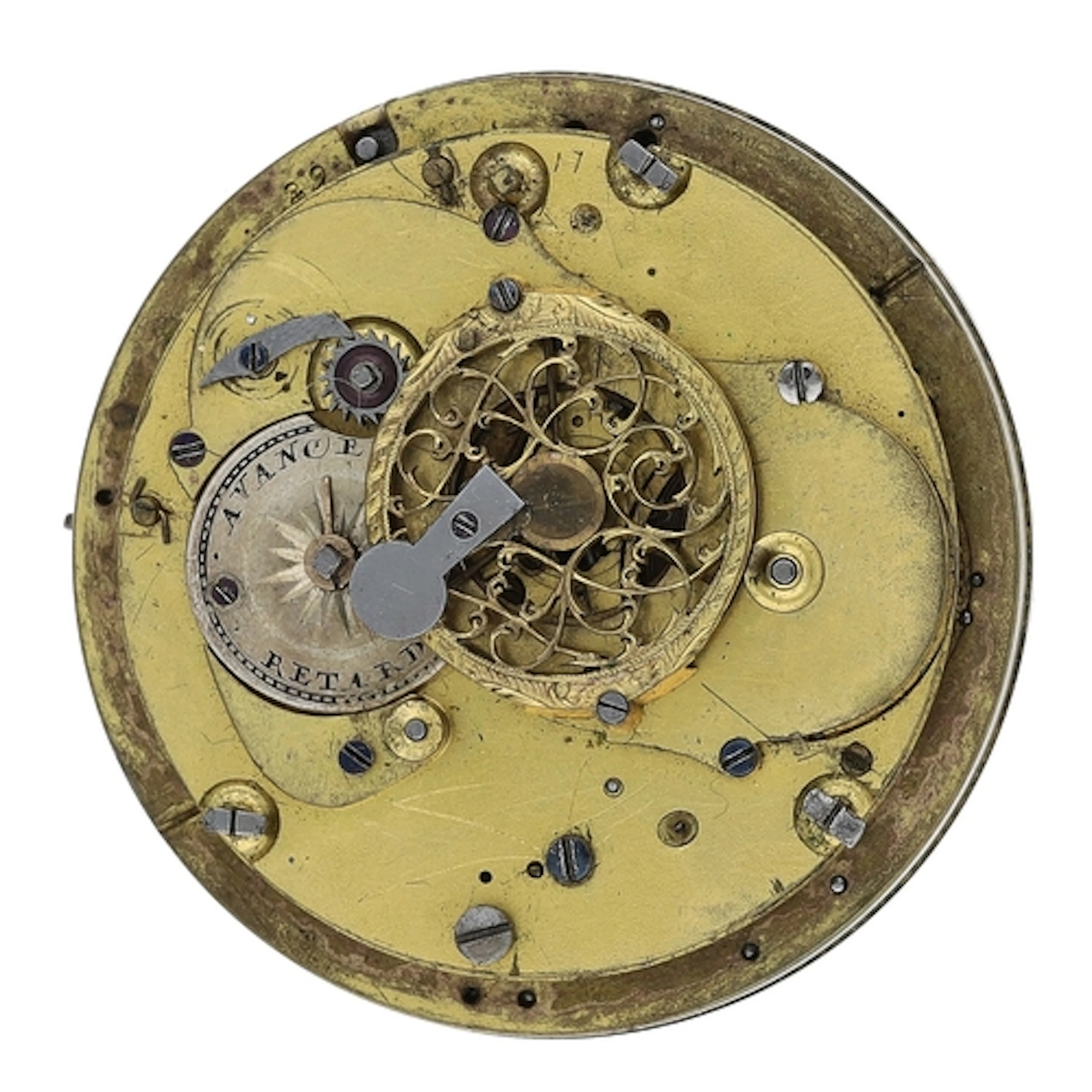 Continental gilt two-train fusee verge repeating pocket watc...