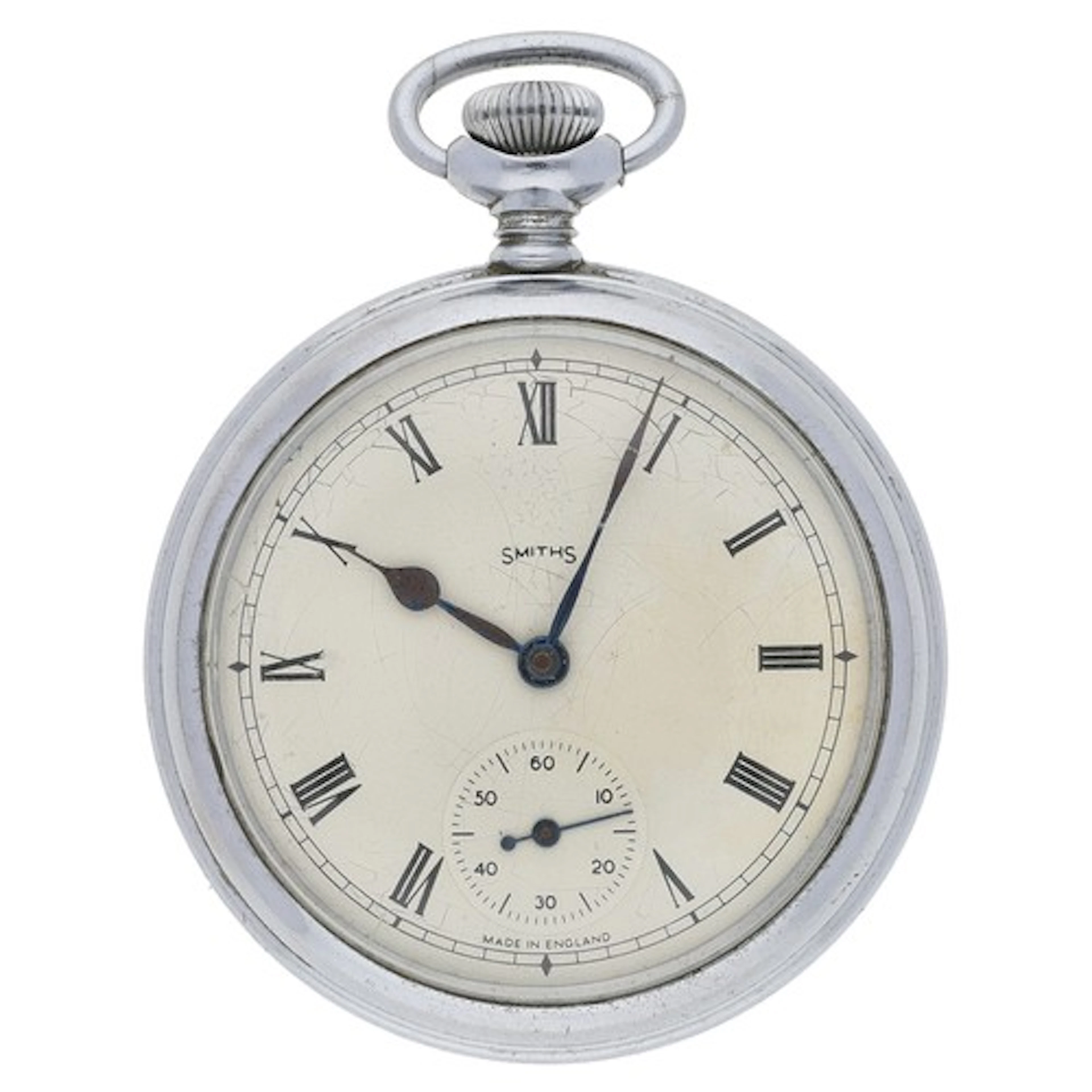Smiths chrome plated lever pocket watch, unsigned movement, ...