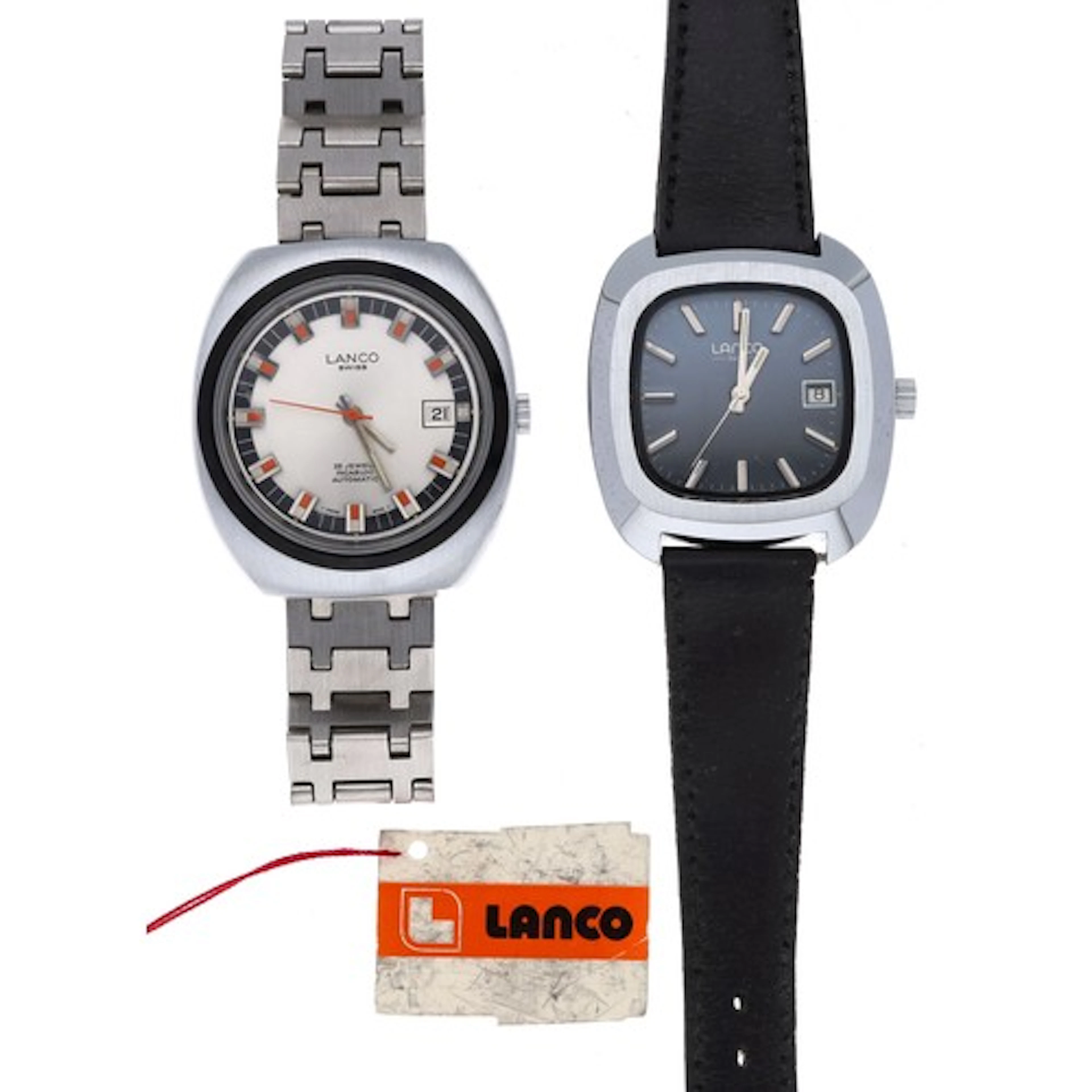 Lanco automatic gentleman's wristwatch, silvered dial, 25 je...