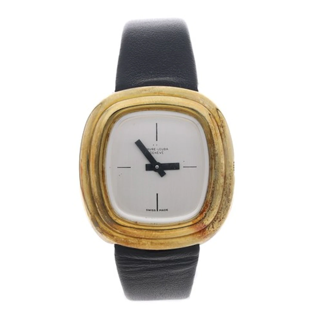 Favre-Leuba gold plated and stainless steel gentleman's wris...