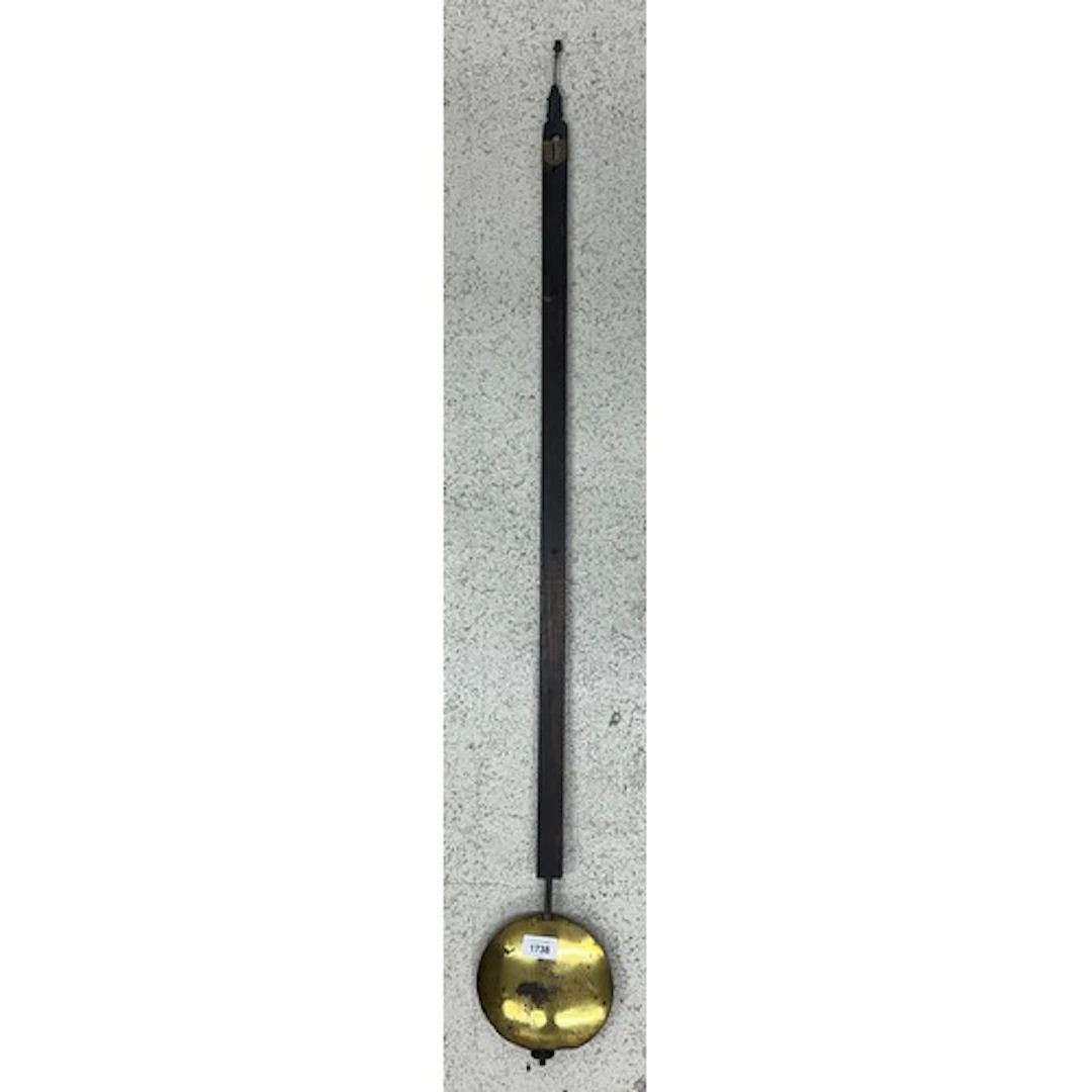 Turret clock pendulum with a brass bob