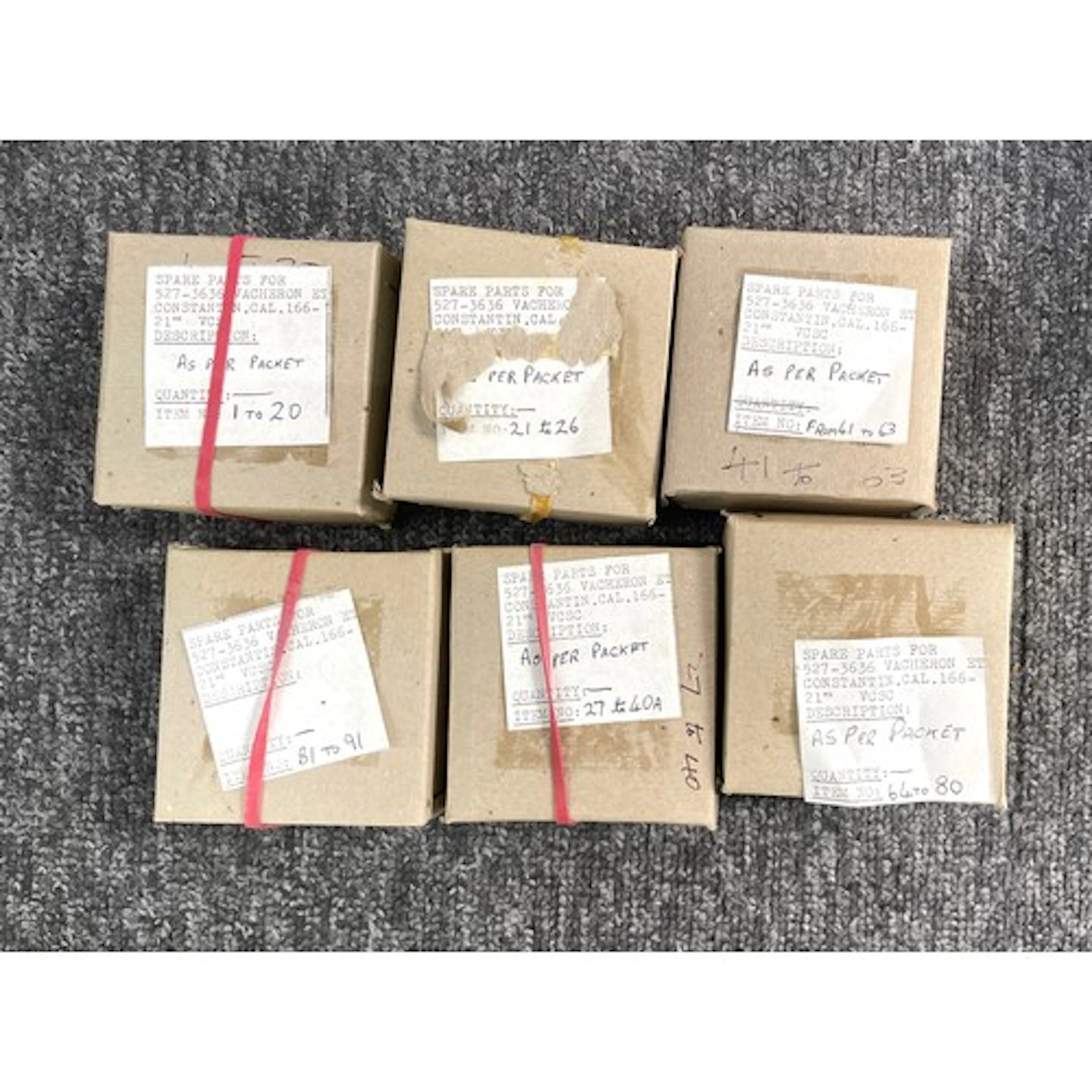 Box containing a quantity of Vacheron & Constantin Chron...