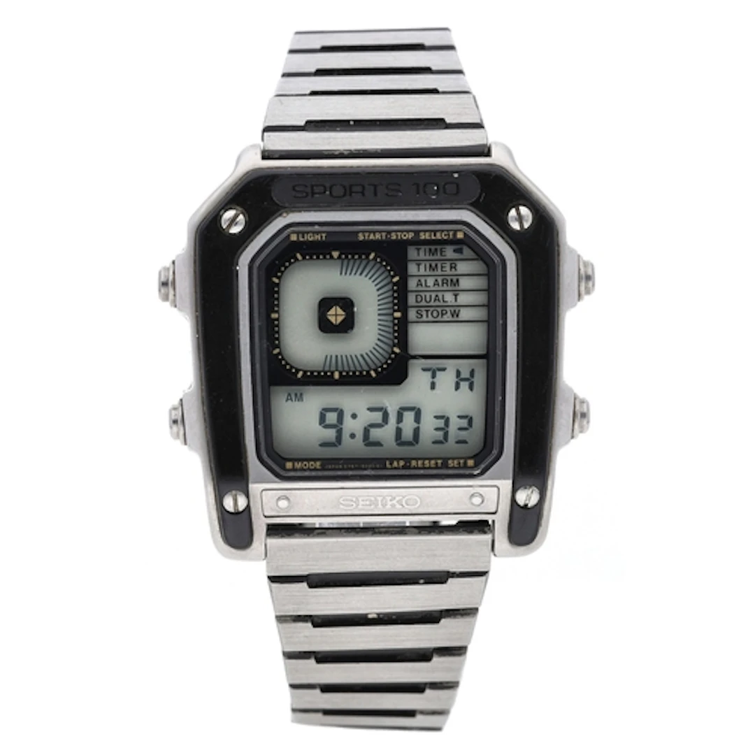 Rare Seiko Sports 100 'James Bond Octopussy' digital LCD sta...