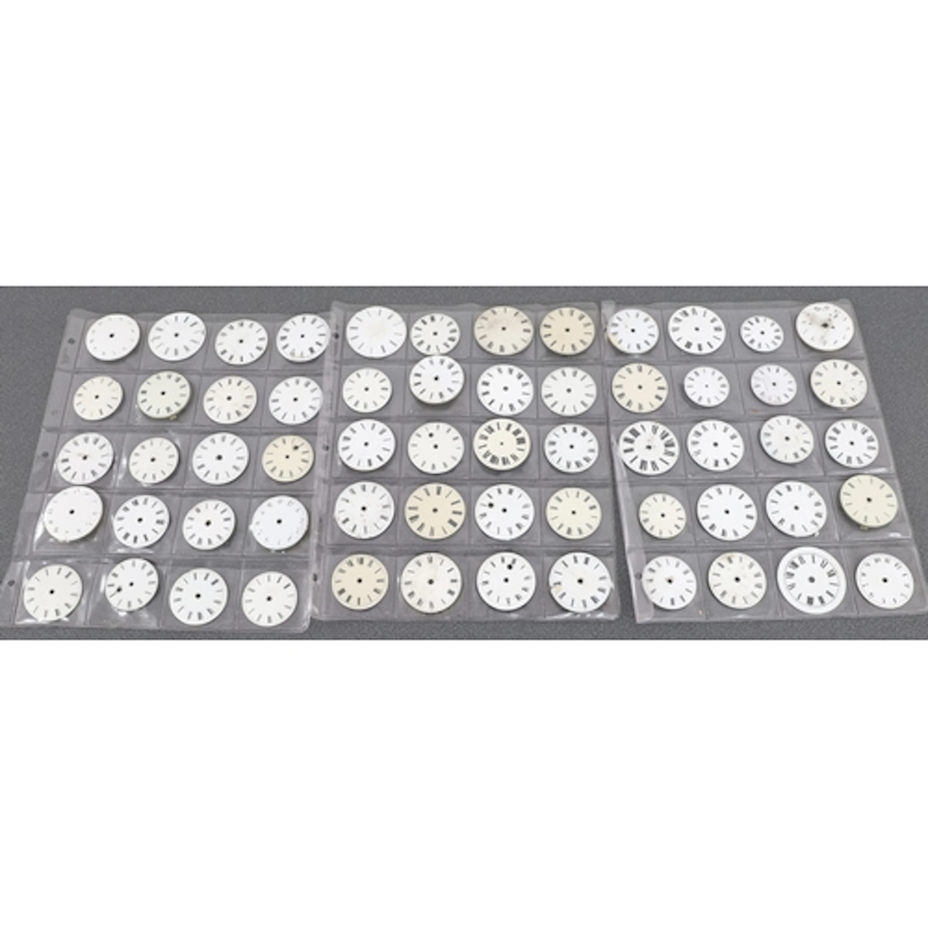 Sixty enamel pocket watch dials to include verge examples...