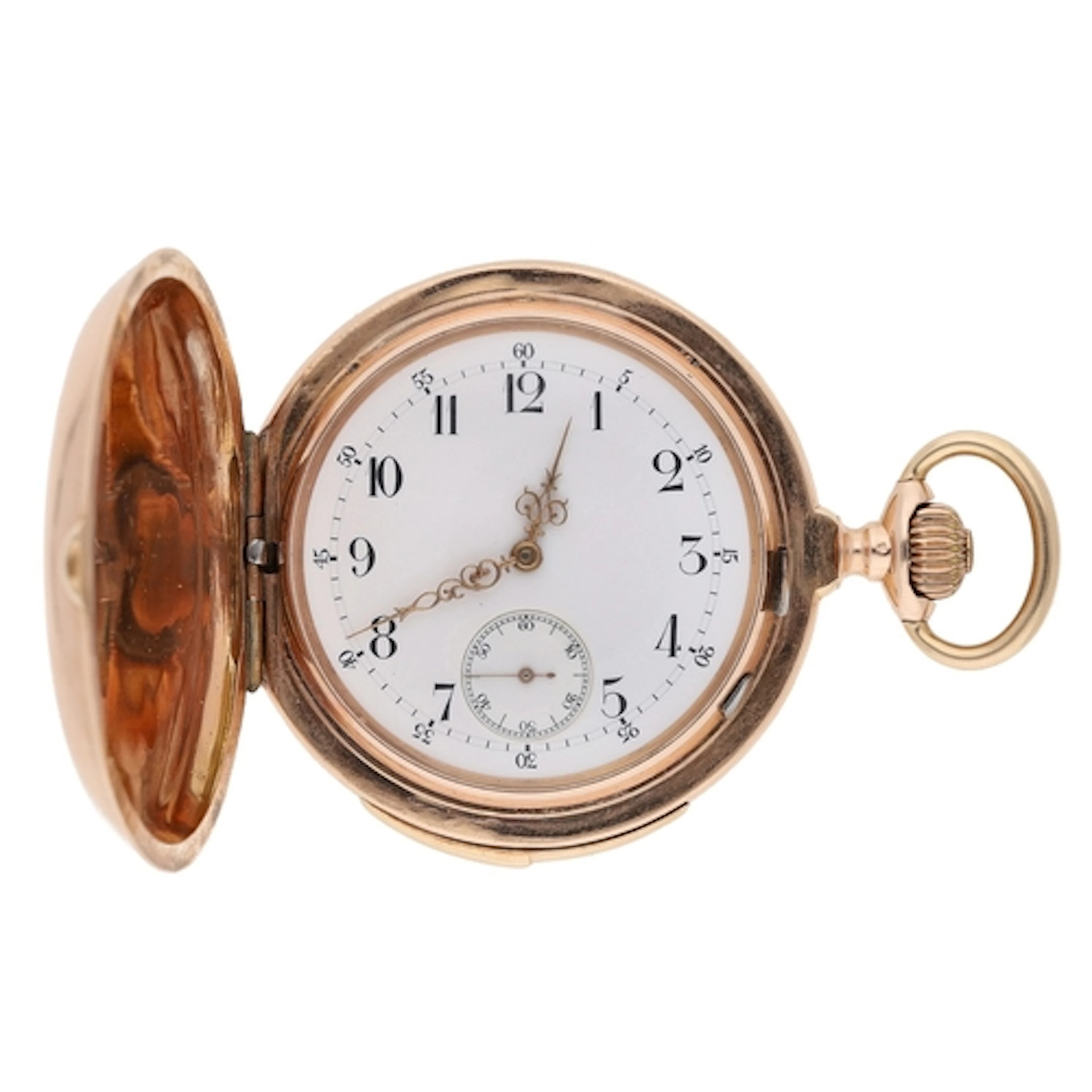 Rare Swiss 14ct rose gold minute repeating erotic automaton ...
