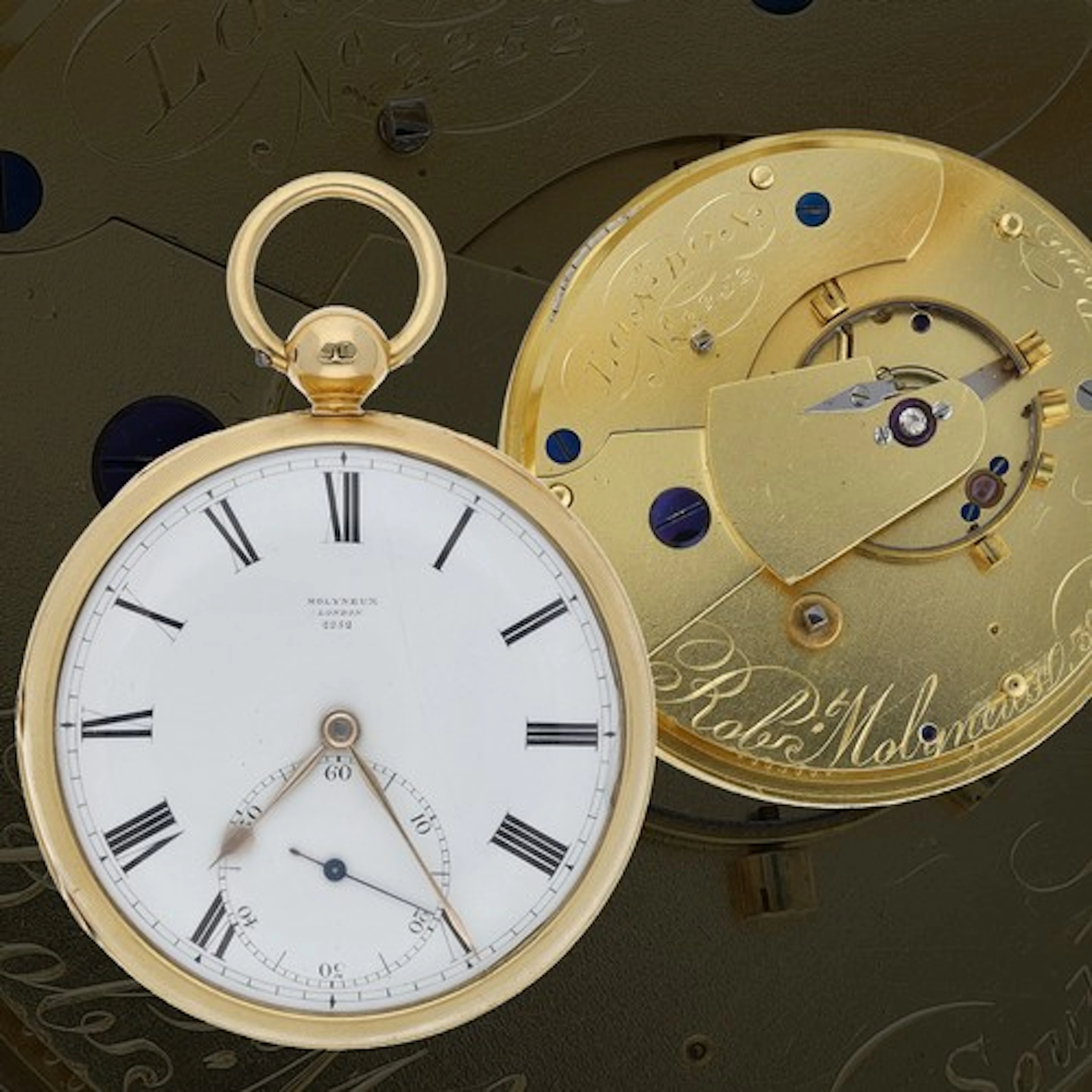 Robert Molyneux, London - fine and interesting 18ct pocket c...